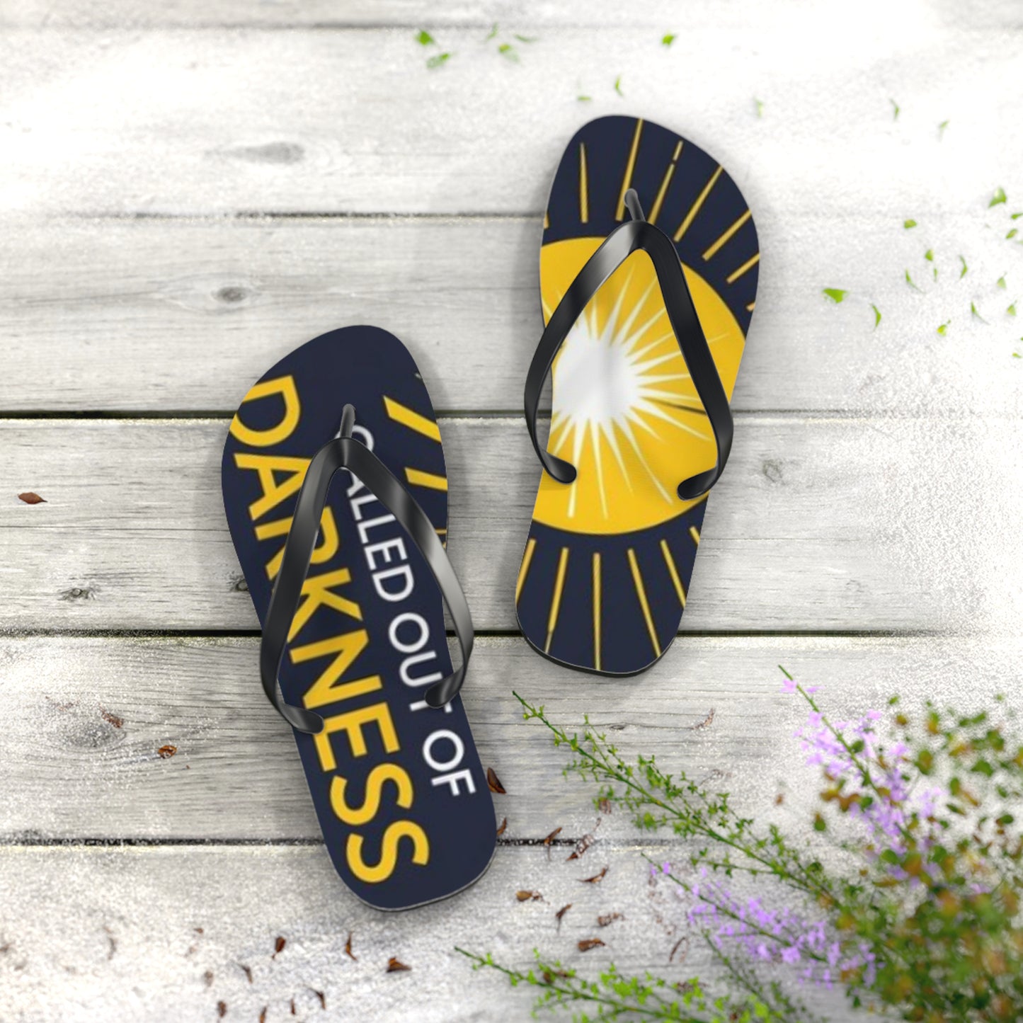 Luminous Flip Flops, Summer Slippers, Beach Sandals, Vacation Footwear, Inspirational Quote Gifts, Relaxation Accessories