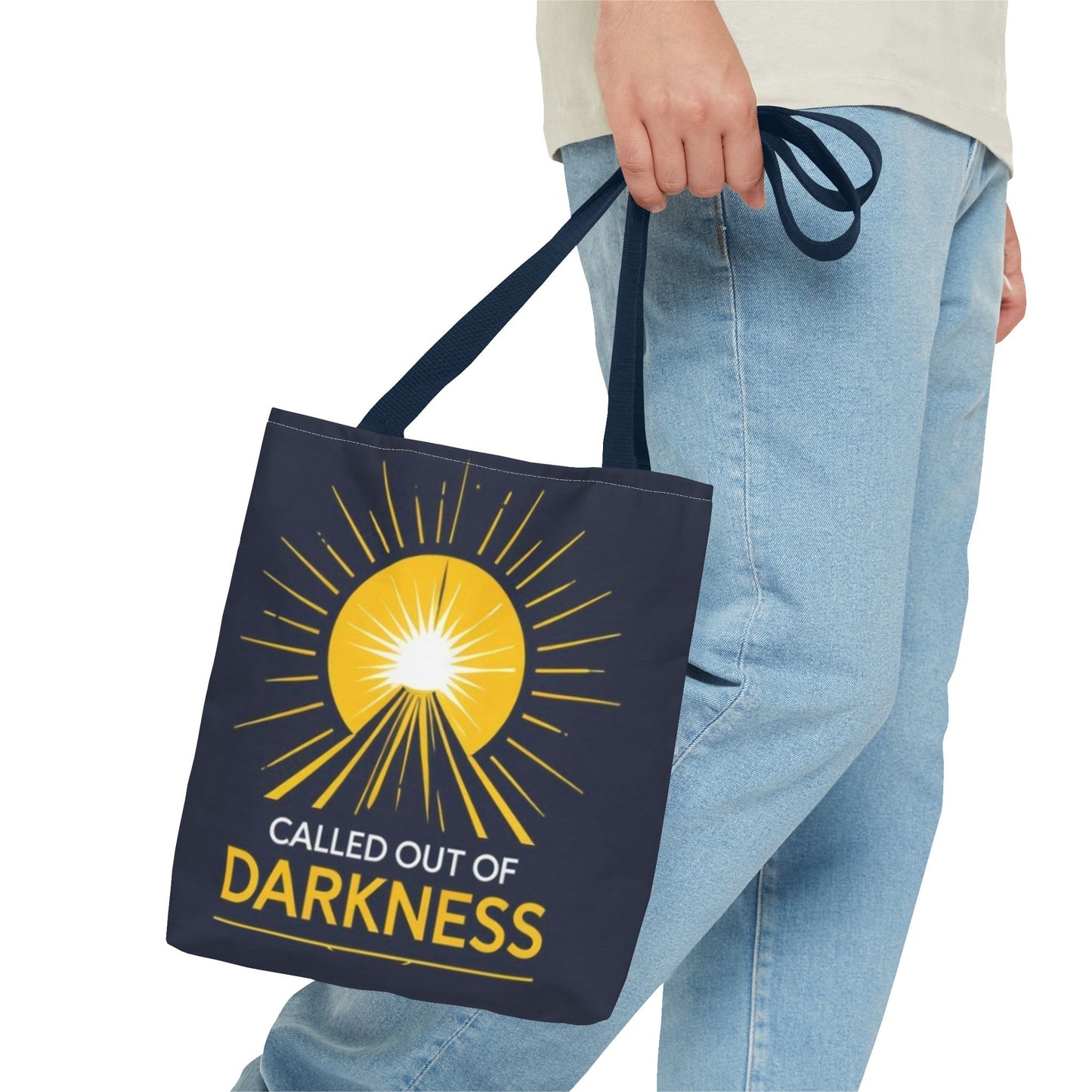 Sunshine Tote Bag, Motivational Shoulder Bag, Inspirational Gift, Everyday Use, Summer Tote, Called Out of Darkness