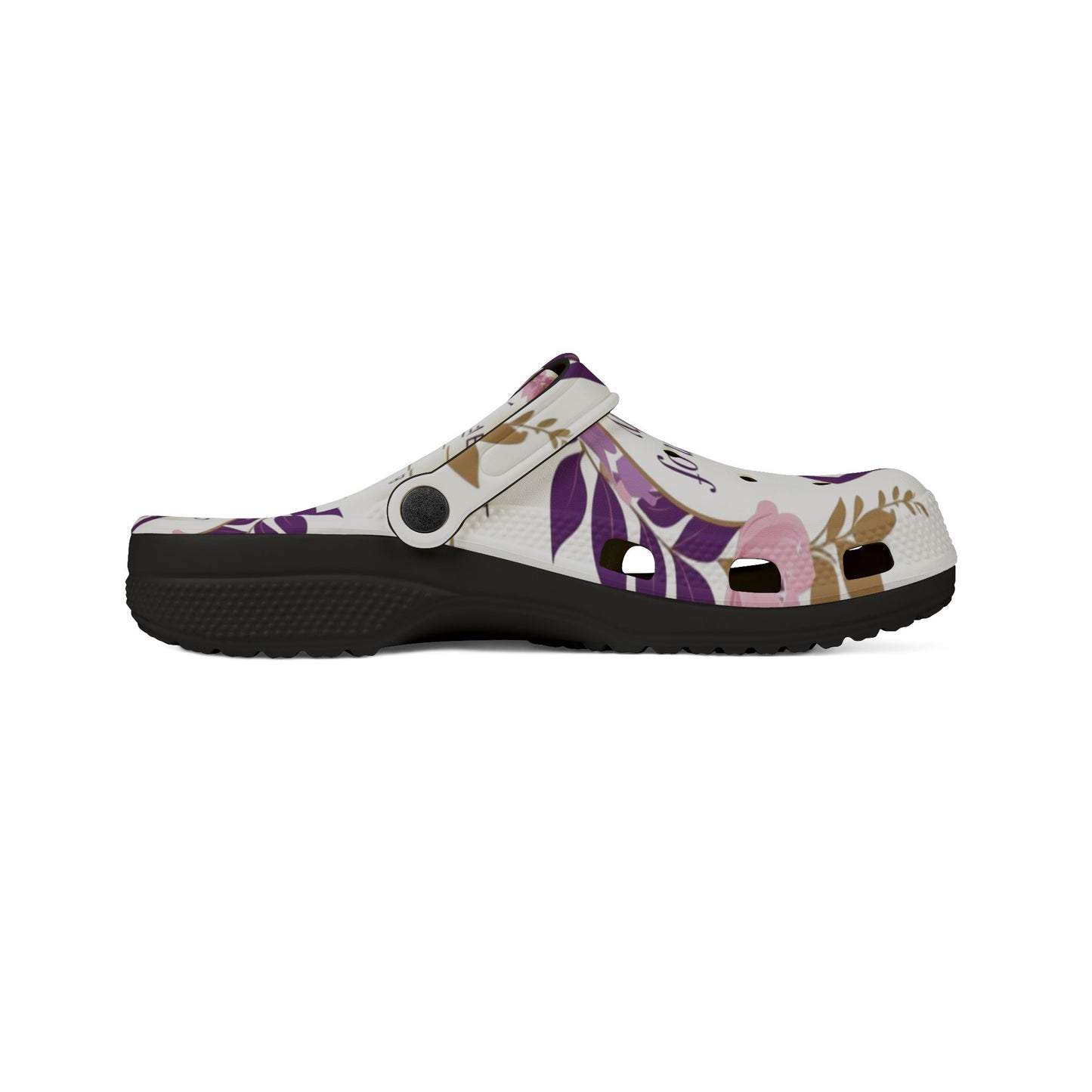 Floral Comfort Clogs - "Woman of Beauty" EVA Foam Shoes, Slip-On Garden Footwear, Perfect for Home, Work, Gift Ideas, Cozy Mules
