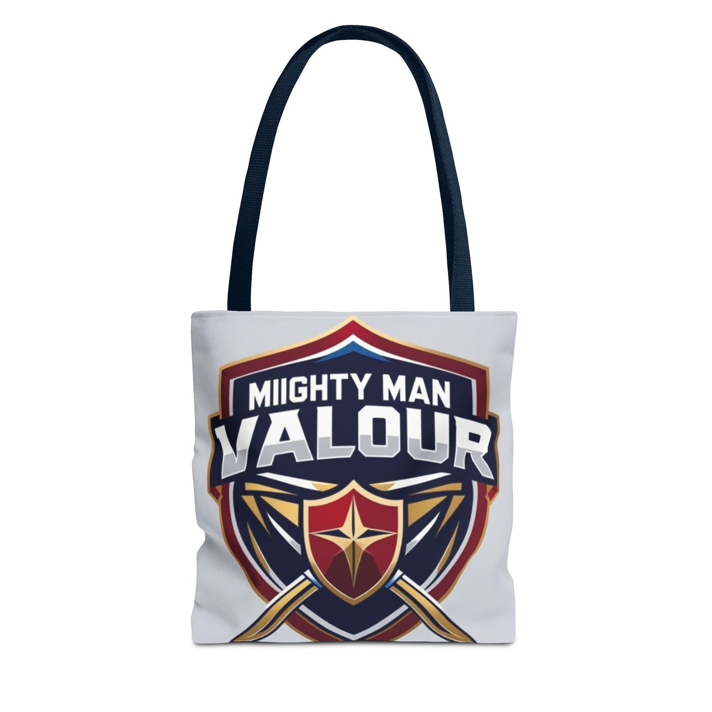 Mighty Man Valor Tote Bag - Versatile Carryall for Heroes, Gift for Gamers, Motivational Shopping Bag, Everyday Eco-Friendly Tote