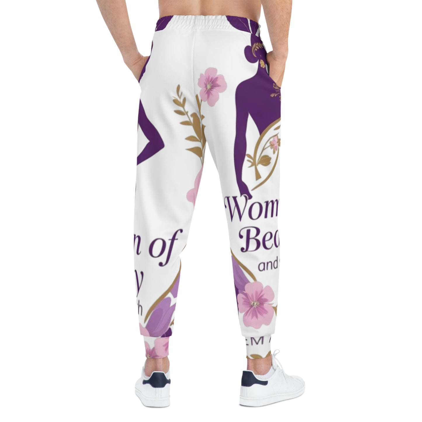 Floral Women's Athletic Joggers | Empowering Active Wear for Fitness, Relaxation, Gifts, Self-Care, and Celebrations