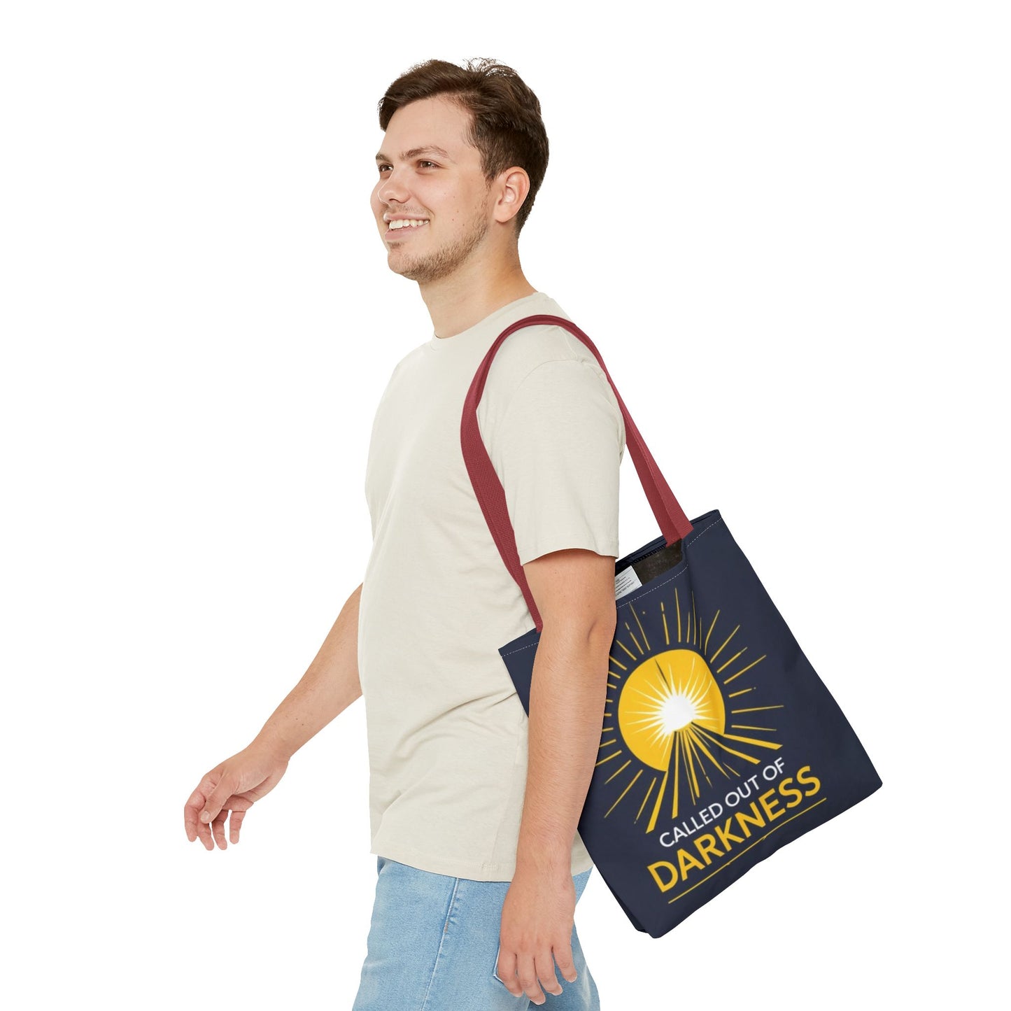 Sunshine Tote Bag, Motivational Shoulder Bag, Inspirational Gift, Everyday Use, Summer Tote, Called Out of Darkness