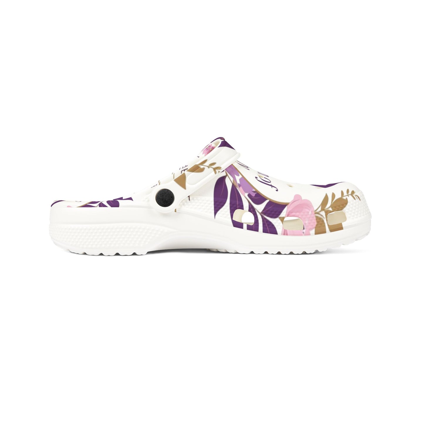 Floral Comfort Clogs - "Woman of Beauty" EVA Foam Shoes, Slip-On Garden Footwear, Perfect for Home, Work, Gift Ideas, Cozy Mules