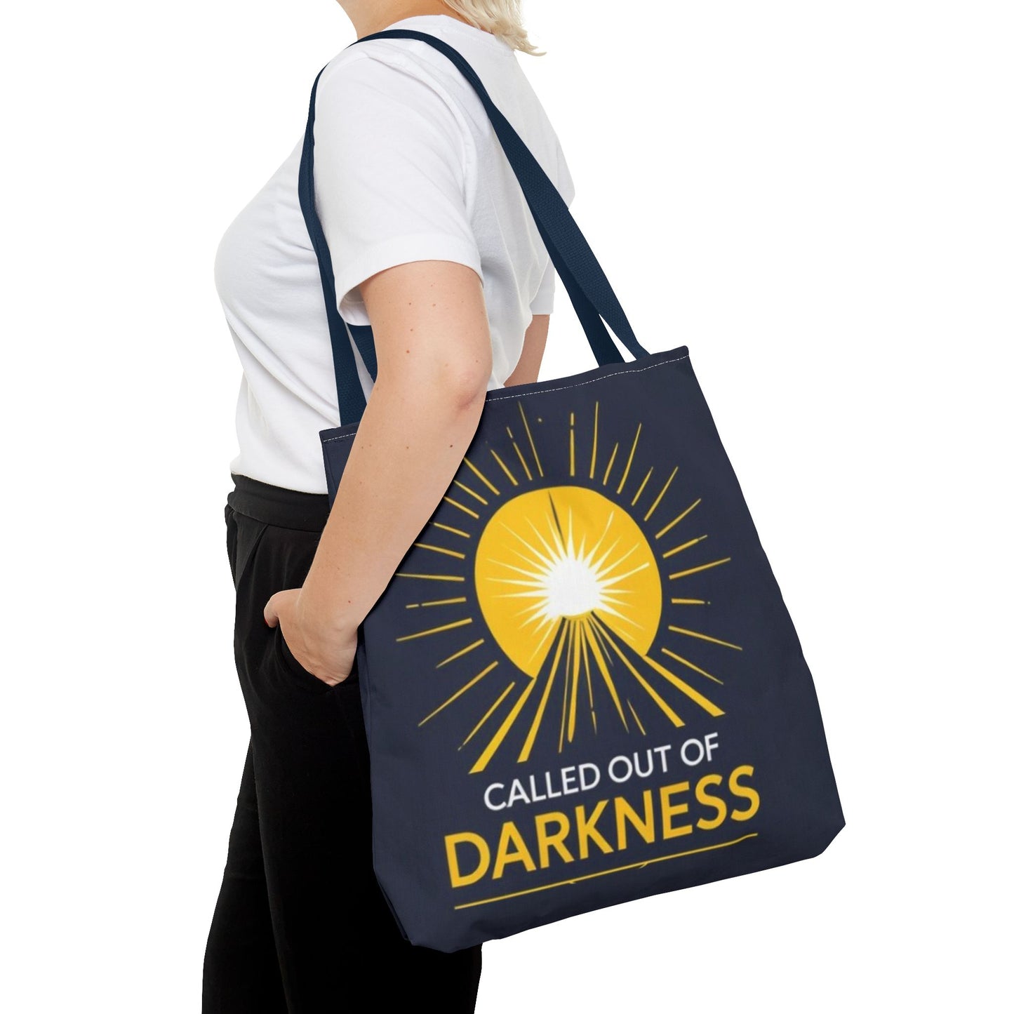 Sunshine Tote Bag, Motivational Shoulder Bag, Inspirational Gift, Everyday Use, Summer Tote, Called Out of Darkness