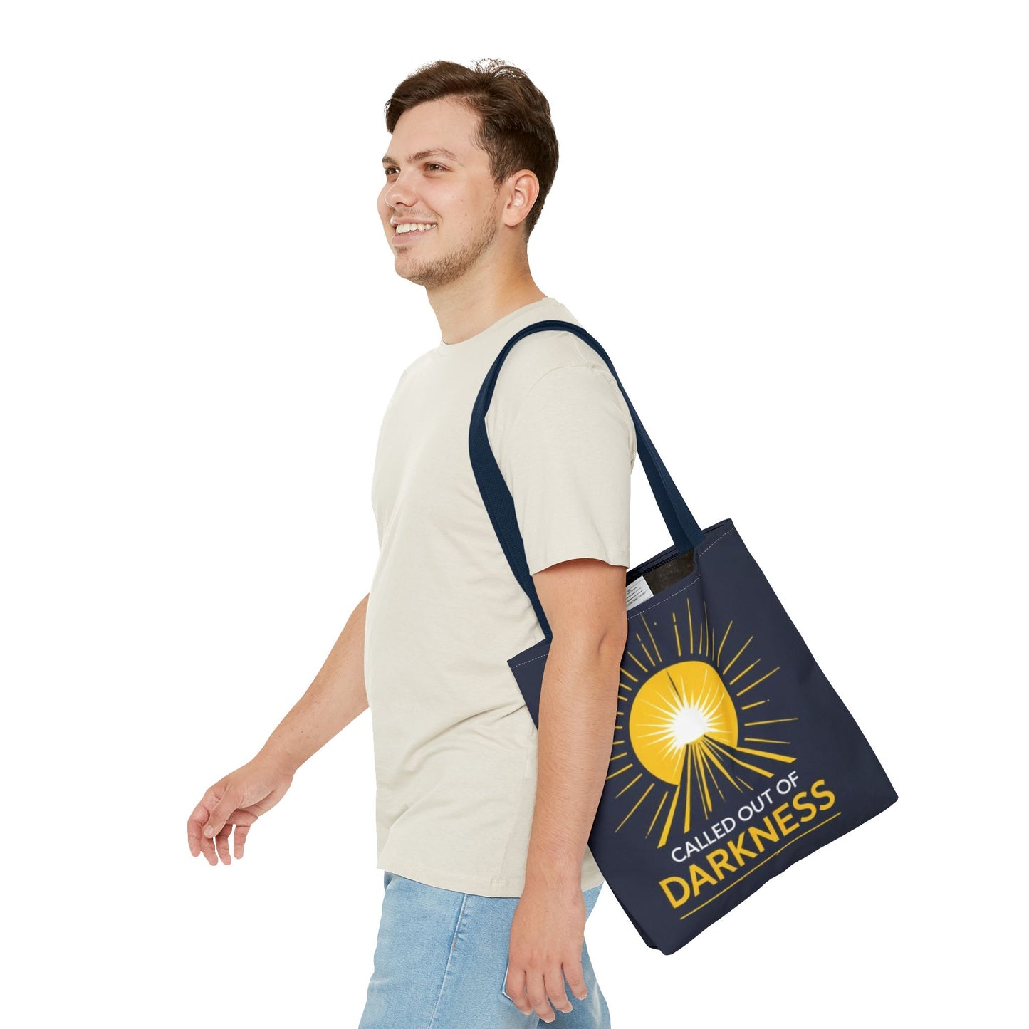 Sunshine Tote Bag, Motivational Shoulder Bag, Inspirational Gift, Everyday Use, Summer Tote, Called Out of Darkness