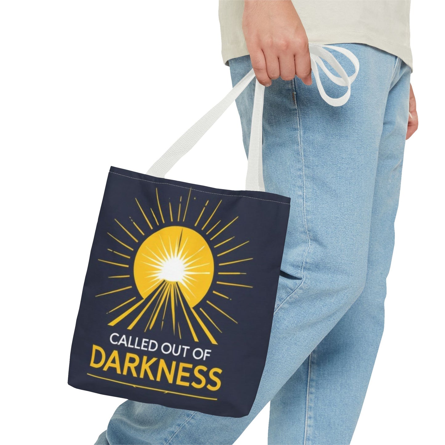 Sunshine Tote Bag, Motivational Shoulder Bag, Inspirational Gift, Everyday Use, Summer Tote, Called Out of Darkness