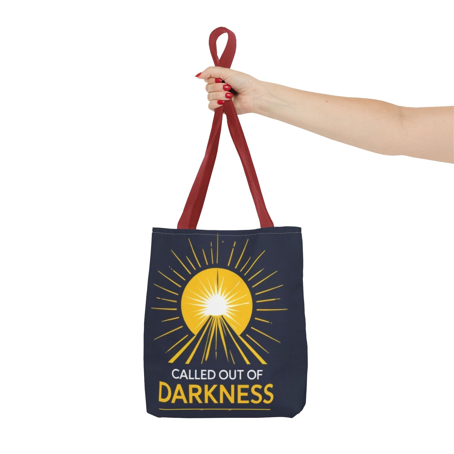 Sunshine Tote Bag, Motivational Shoulder Bag, Inspirational Gift, Everyday Use, Summer Tote, Called Out of Darkness