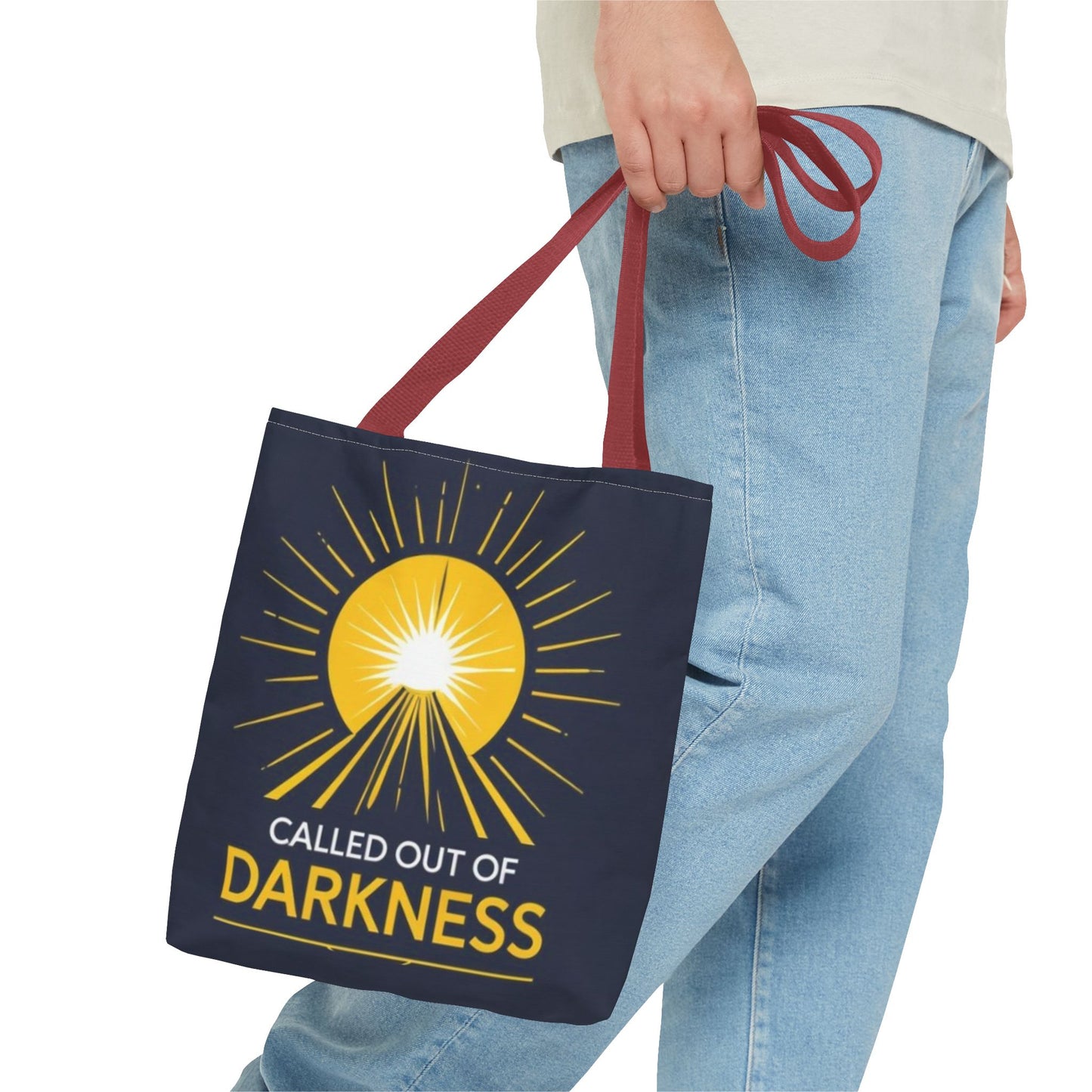 Sunshine Tote Bag, Motivational Shoulder Bag, Inspirational Gift, Everyday Use, Summer Tote, Called Out of Darkness