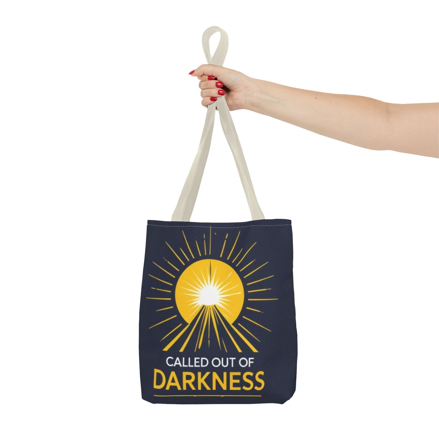 Sunshine Tote Bag, Motivational Shoulder Bag, Inspirational Gift, Everyday Use, Summer Tote, Called Out of Darkness