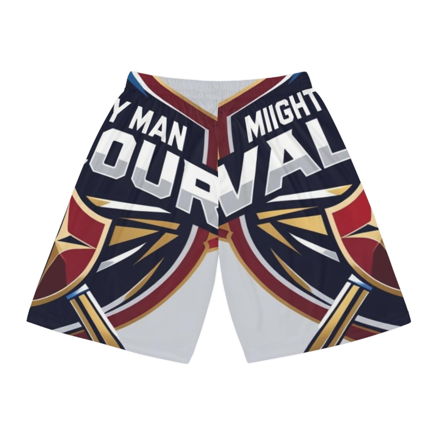 Mighty Man Valor Basketball Shorts, Sportswear, Gym Shorts, Athletic Apparel, Comfortable Basketball Gear, Gift for Sports Lovers