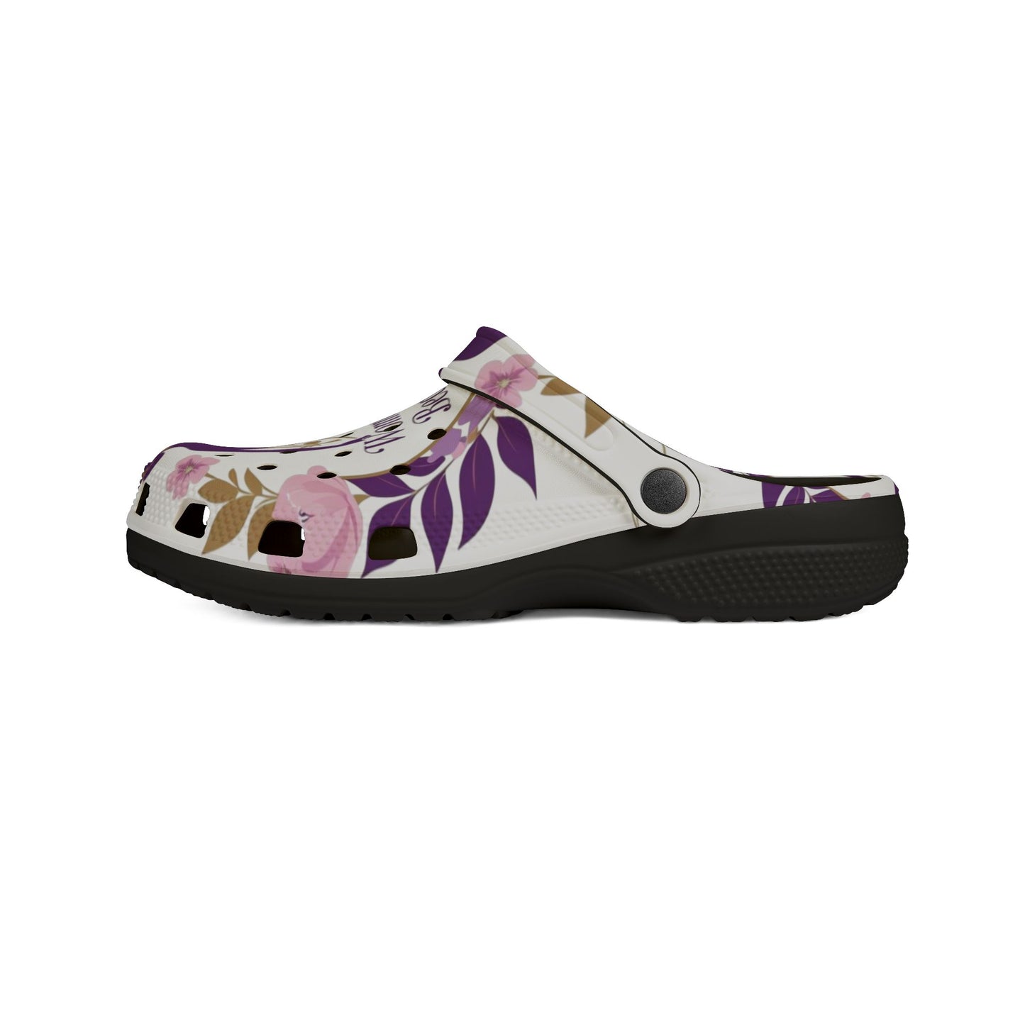 Floral Comfort Clogs - "Woman of Beauty" EVA Foam Shoes, Slip-On Garden Footwear, Perfect for Home, Work, Gift Ideas, Cozy Mules