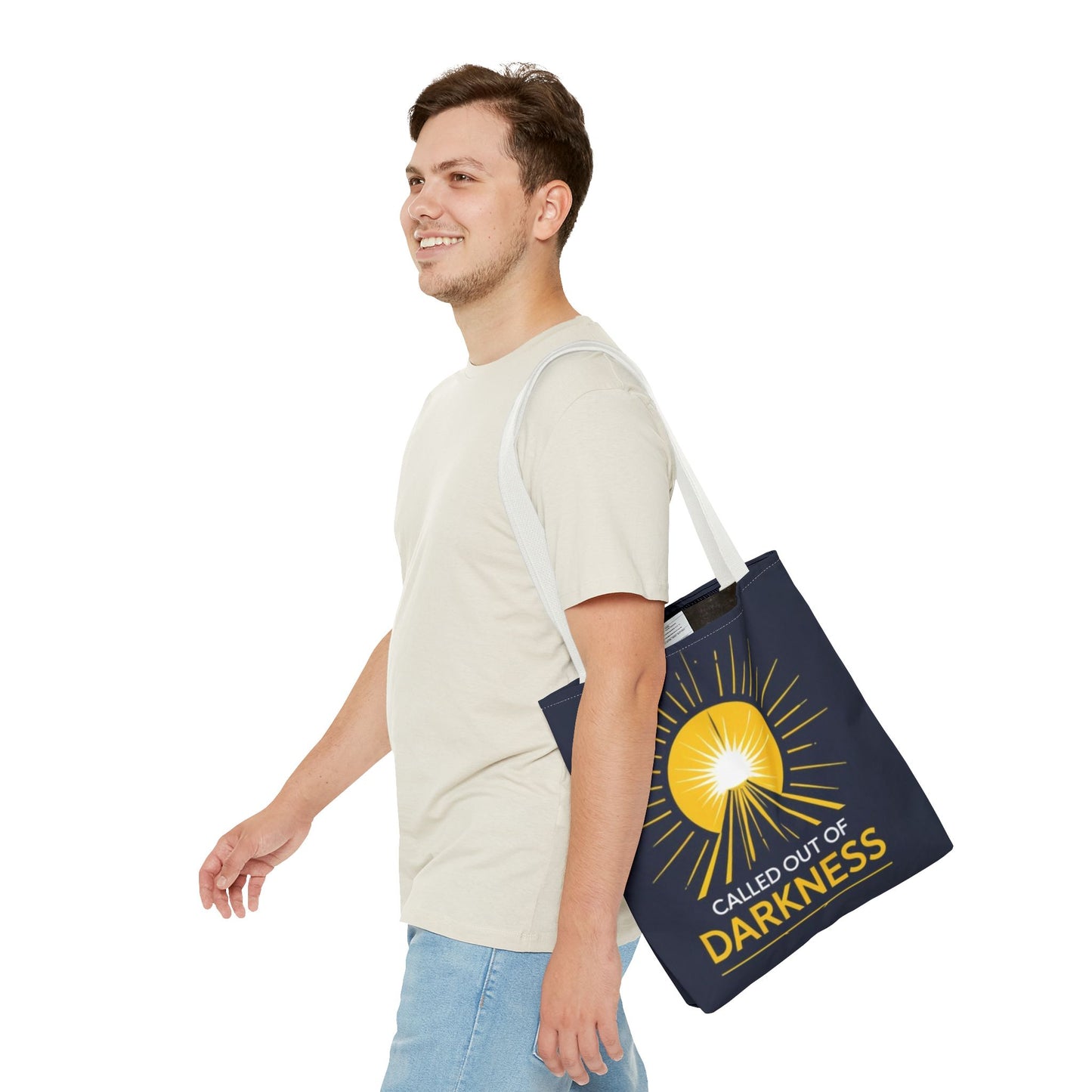 Sunshine Tote Bag, Motivational Shoulder Bag, Inspirational Gift, Everyday Use, Summer Tote, Called Out of Darkness