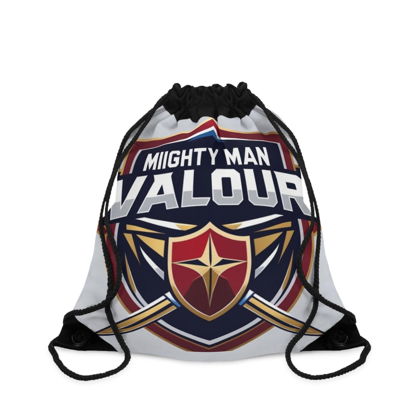Mighty Man Valour Drawstring Bag for Sports, Gifts, and Everyday Use, Perfect for Gym, School, and Travel
