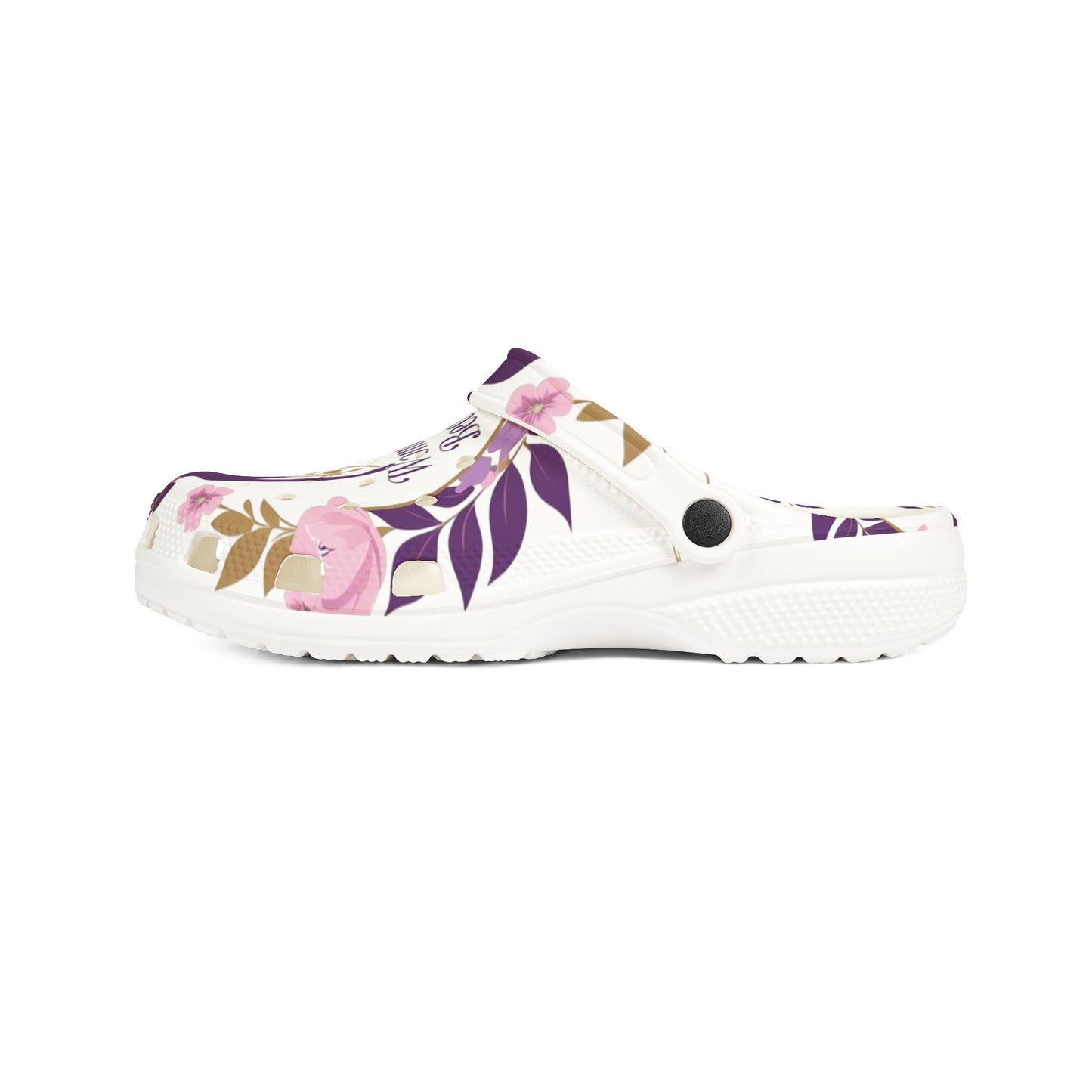Floral Comfort Clogs - "Woman of Beauty" EVA Foam Shoes, Slip-On Garden Footwear, Perfect for Home, Work, Gift Ideas, Cozy Mules