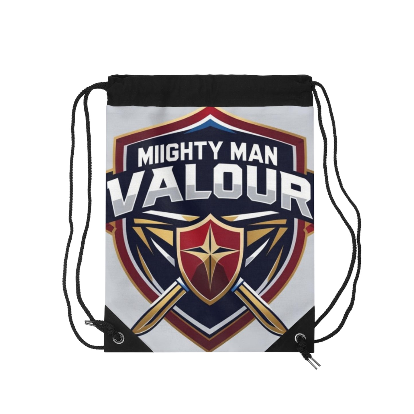 Mighty Man Valour Drawstring Bag for Sports, Gifts, and Everyday Use, Perfect for Gym, School, and Travel