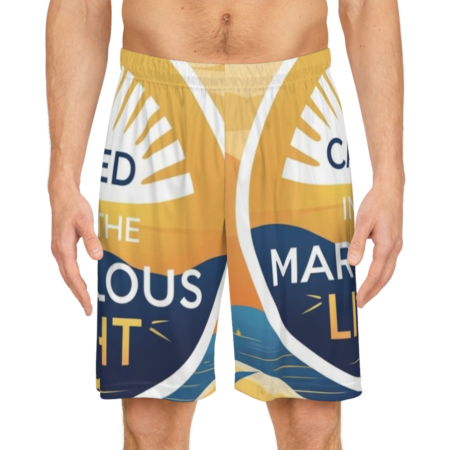 Light-Inspired Basketball Shorts, Summer Activewear, Sports Shorts, Unique Athleisure, Gift for Athletes