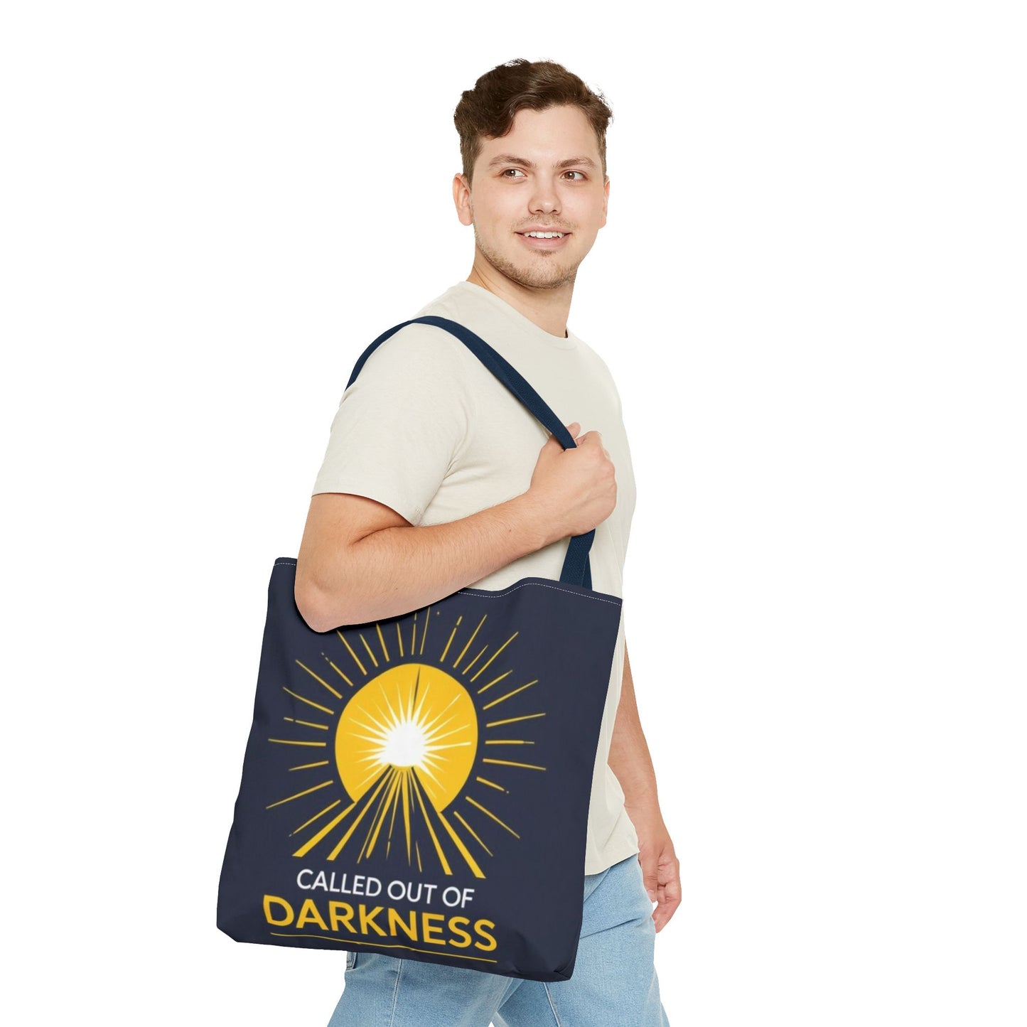 Sunshine Tote Bag, Motivational Shoulder Bag, Inspirational Gift, Everyday Use, Summer Tote, Called Out of Darkness