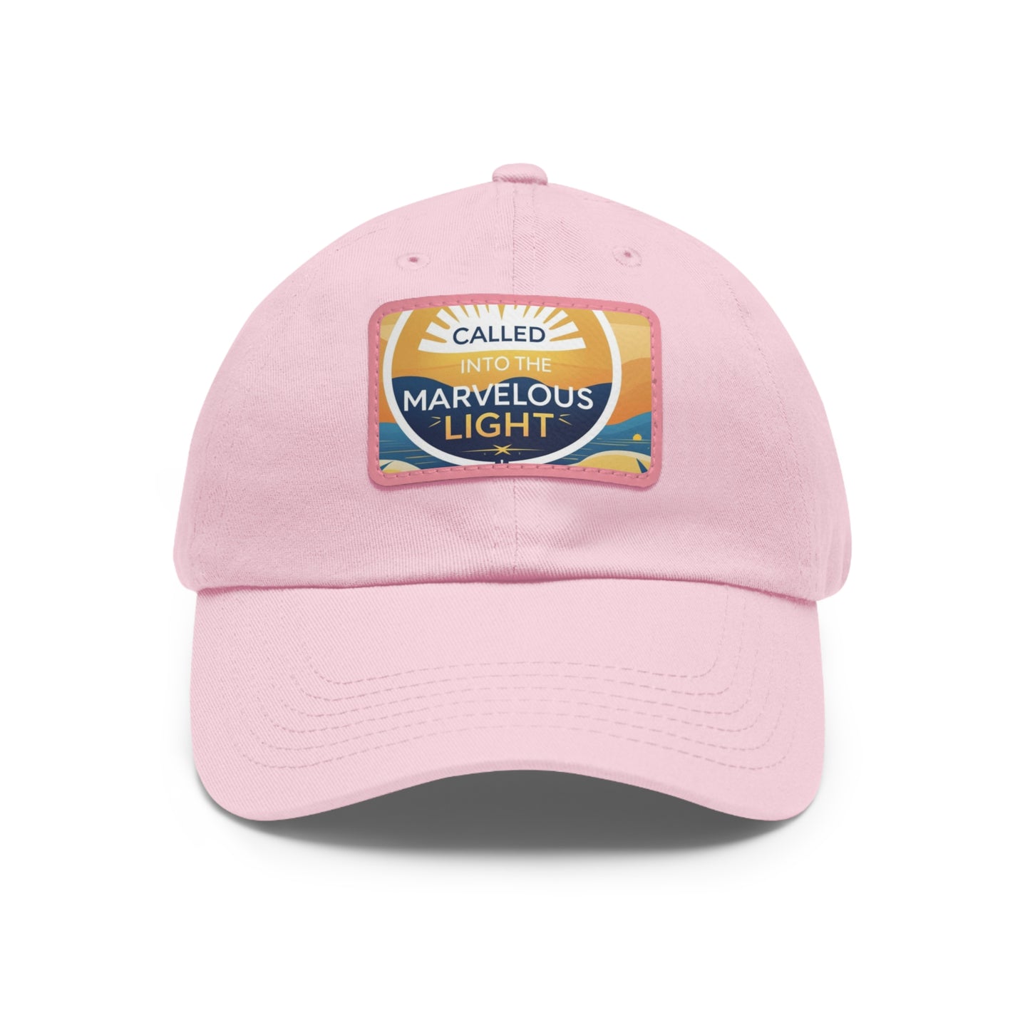 Light-Inspired Dad Hat with Leather Patch, Casual Cap, Inspirational Gift, Outdoor Accessories, Vintage Style, Everyday Wear