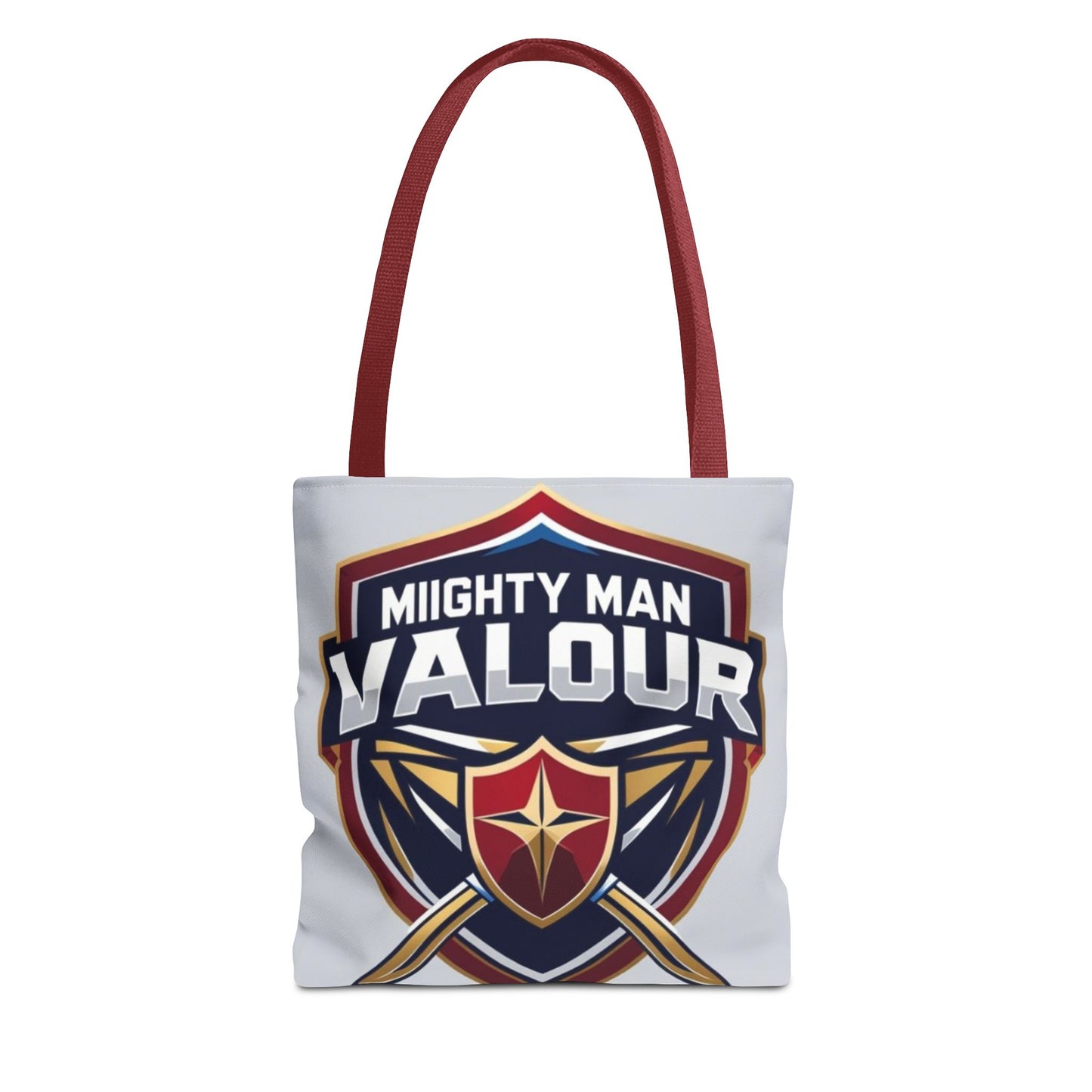 Mighty Man Valor Tote Bag - Versatile Carryall for Heroes, Gift for Gamers, Motivational Shopping Bag, Everyday Eco-Friendly Tote
