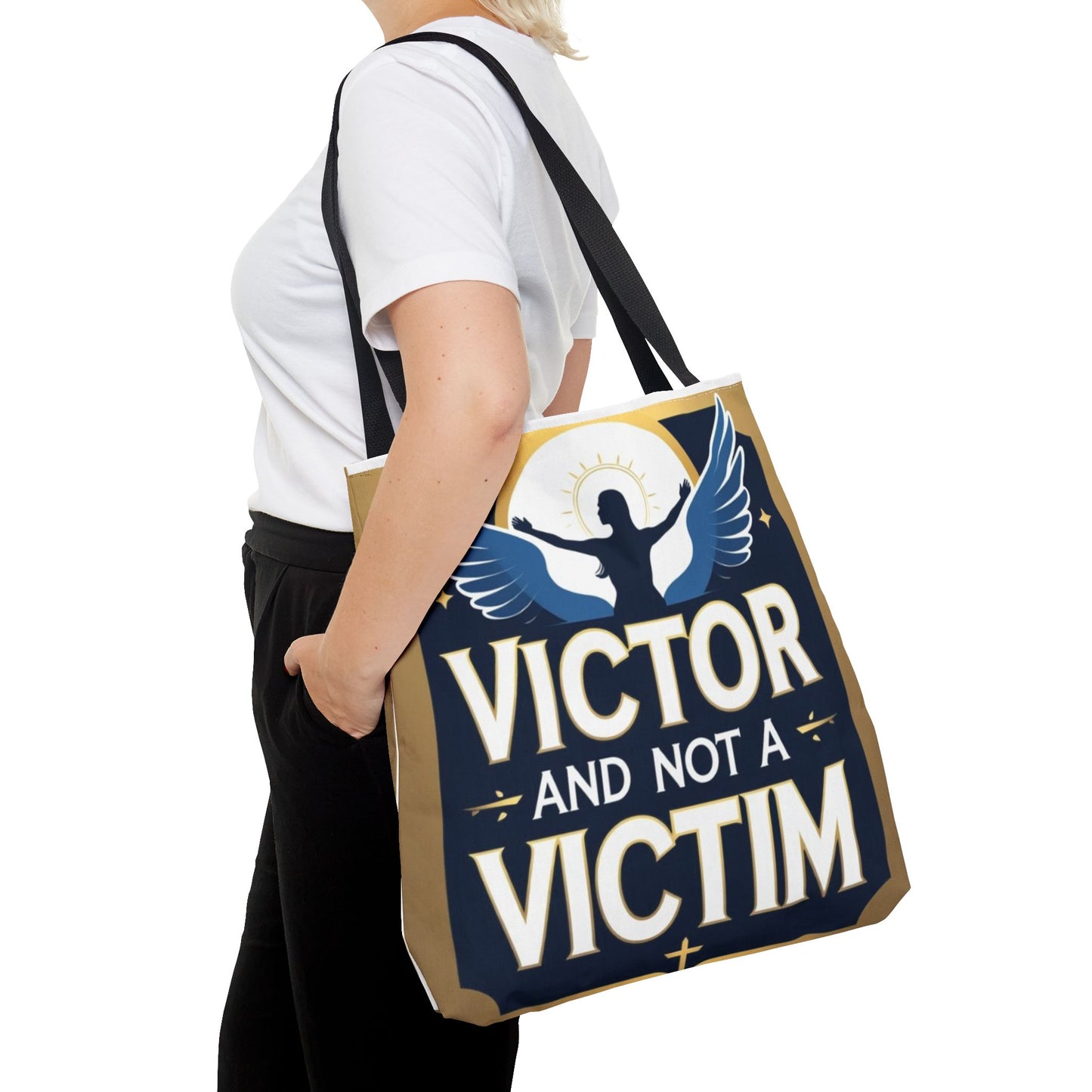 Empowering Tote Bag - "Victor Not a Victim" - Inspirational Gift for Strength and Resilience, Eco-Friendly Carryall, Motivational [...]