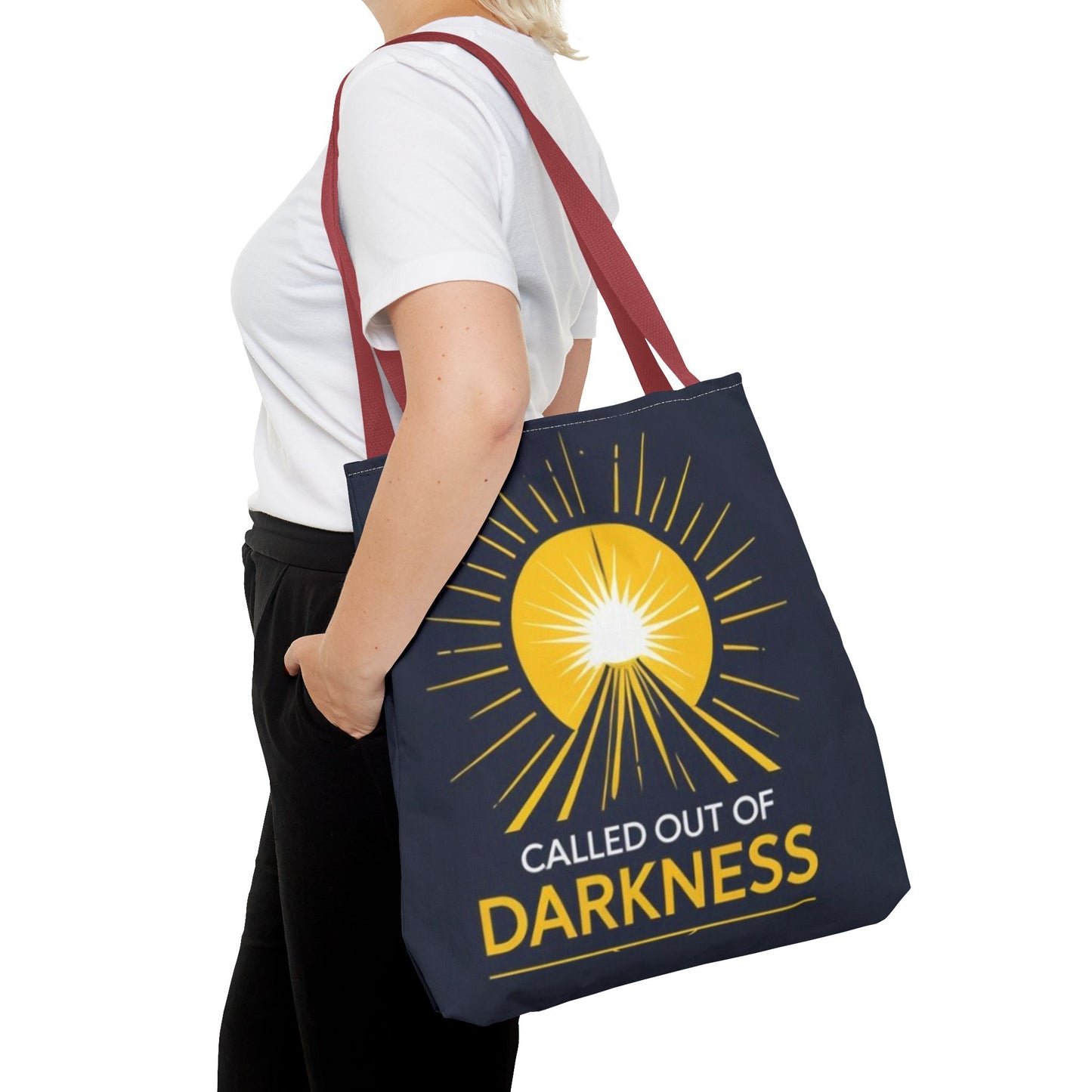 Sunshine Tote Bag, Motivational Shoulder Bag, Inspirational Gift, Everyday Use, Summer Tote, Called Out of Darkness