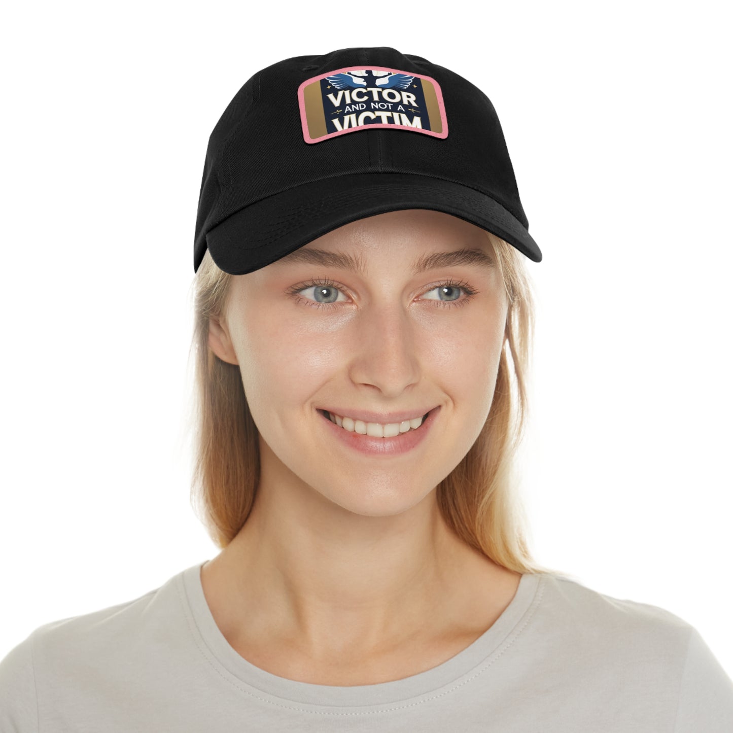 Dad Hat with Leather Patch - "Victor and Not a Victim" - Stylish Cap for Men, Gift for Dad, Father's Day, Casual Wear, Motivational [...]