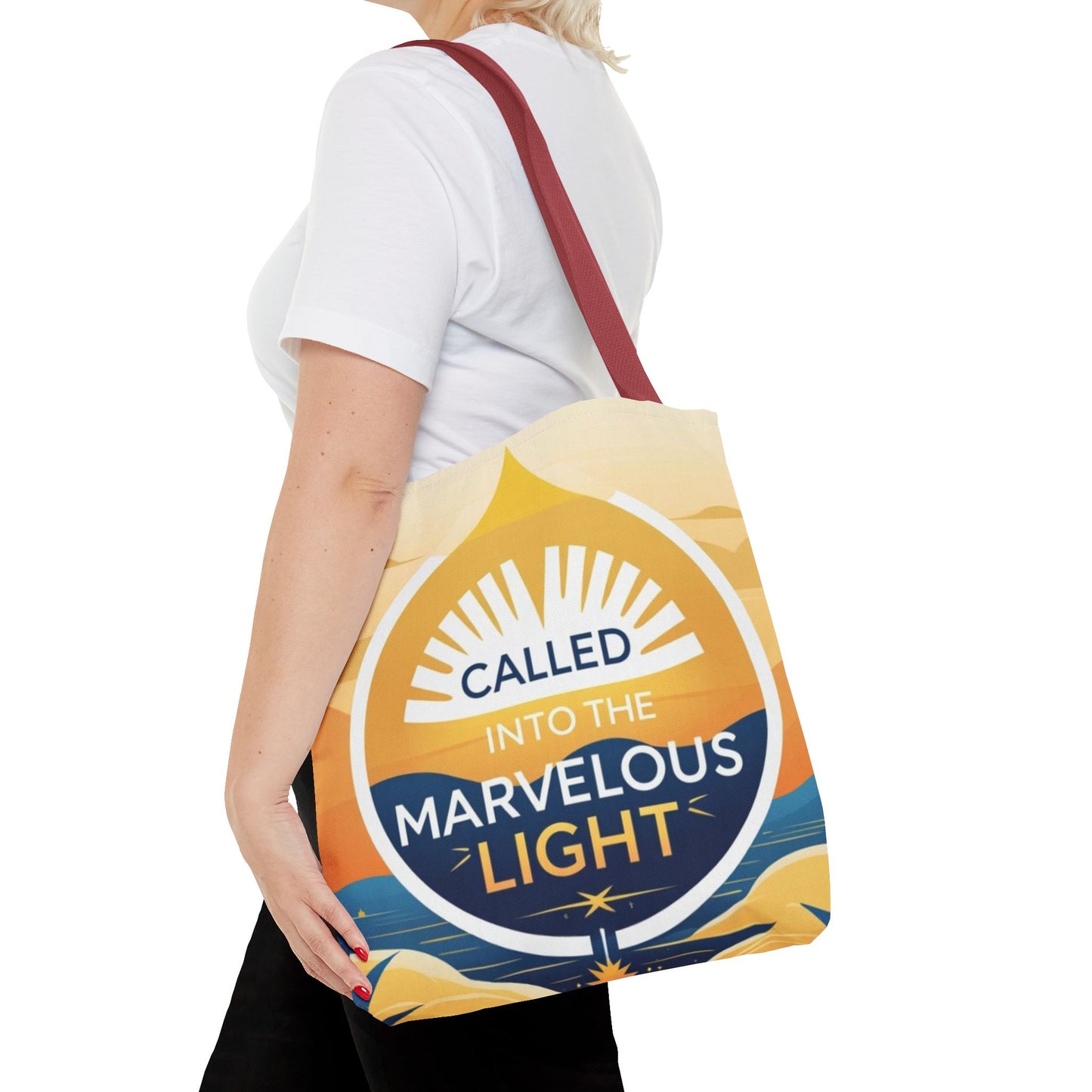 Marvelous Light Tote Bag - Inspirational Gift for Women, Eco-Friendly Shopping Bag, Boho Style, Spiritual Decor