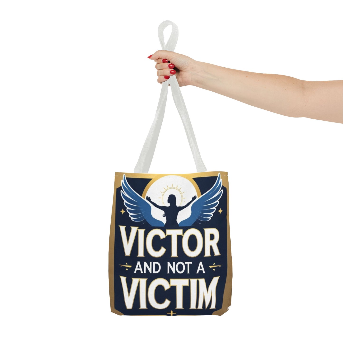 Empowering Tote Bag - "Victor Not a Victim" - Inspirational Gift for Strength and Resilience, Eco-Friendly Carryall, Motivational [...]