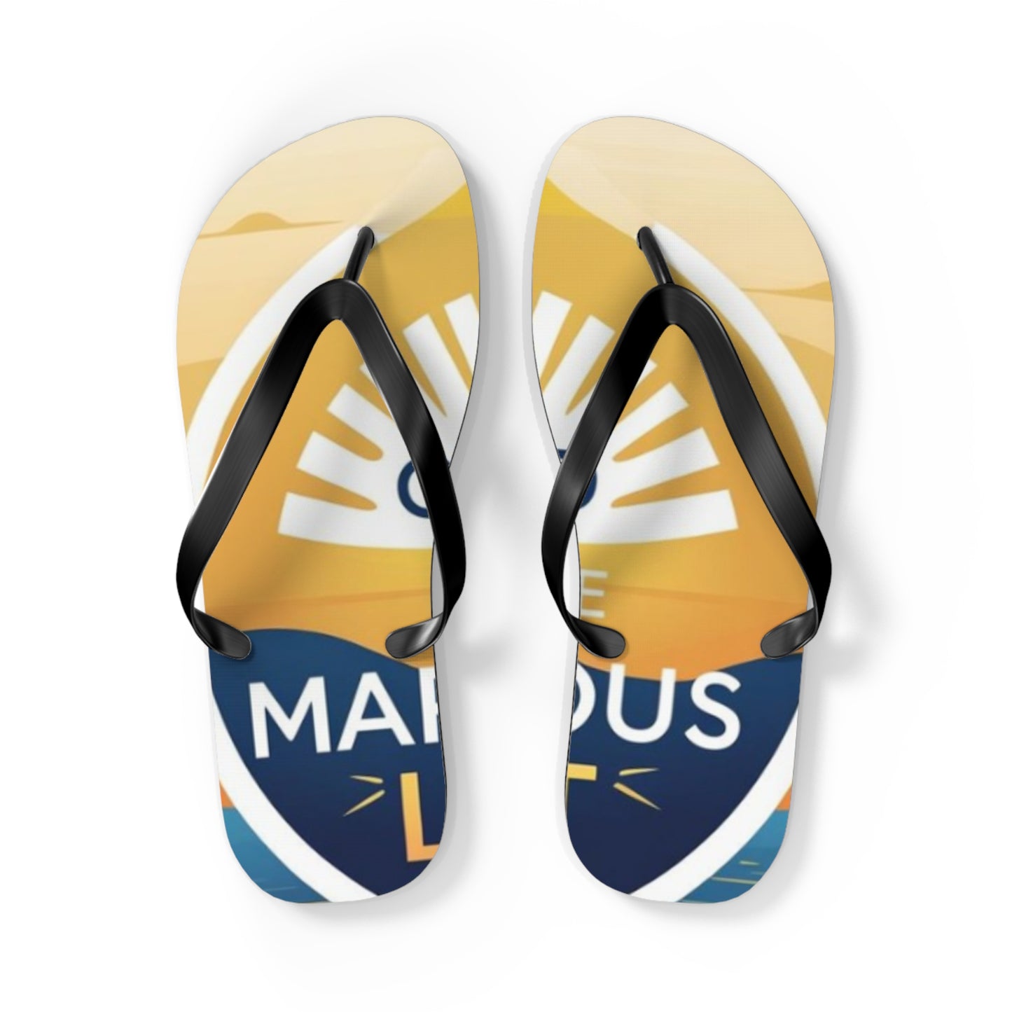 Sunny Day Flip Flops, Summer Footwear, Beach Essentials, Vacation Sandals, Custom Summer Gift, Pool Party Accessory