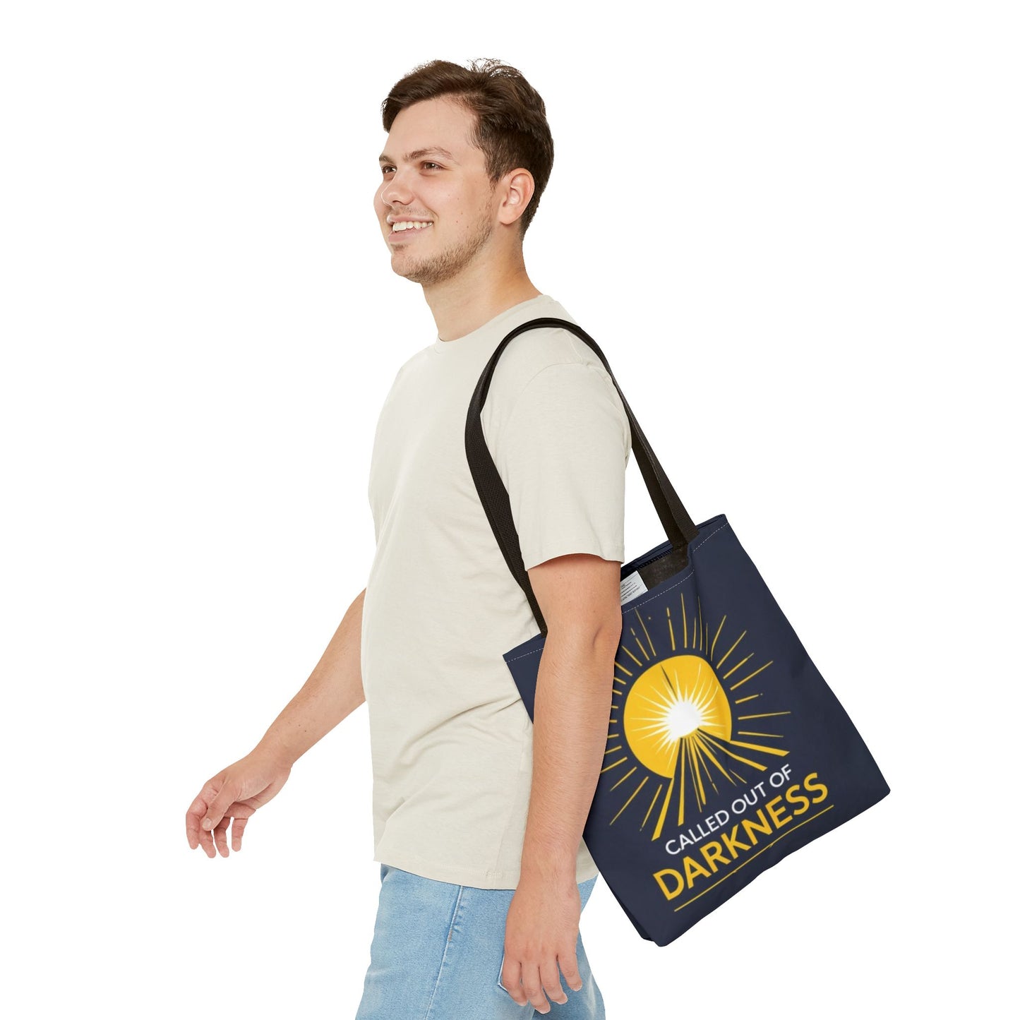 Sunshine Tote Bag, Motivational Shoulder Bag, Inspirational Gift, Everyday Use, Summer Tote, Called Out of Darkness