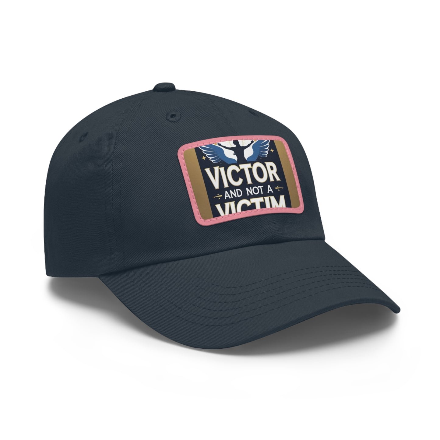 Dad Hat with Leather Patch - "Victor and Not a Victim" - Stylish Cap for Men, Gift for Dad, Father's Day, Casual Wear, Motivational [...]