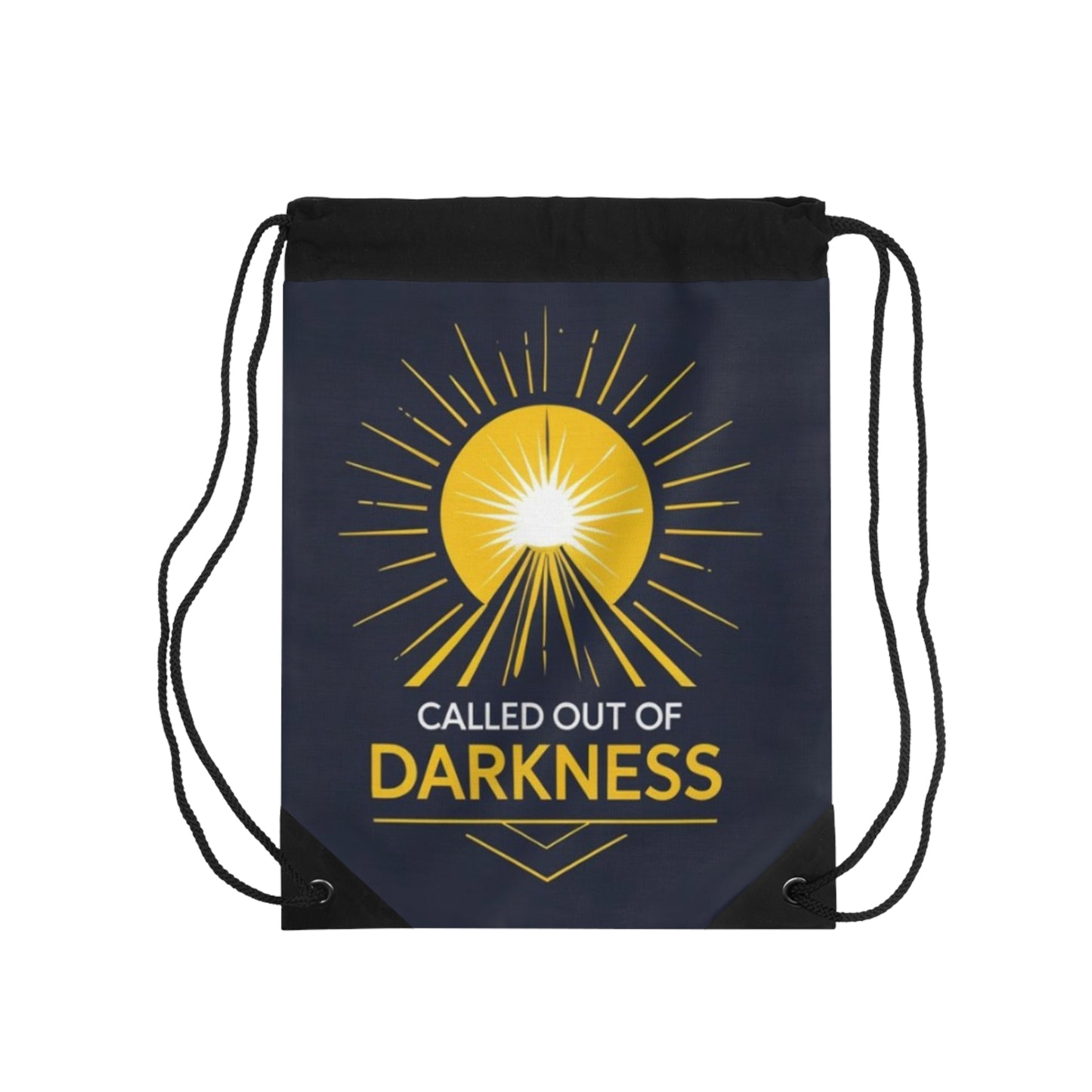 Drawstring Bag for Spiritual Journeys, Called Out of Darkness, Motivational Tote, Gift for Light Seekers, Inspirational Gym Sack