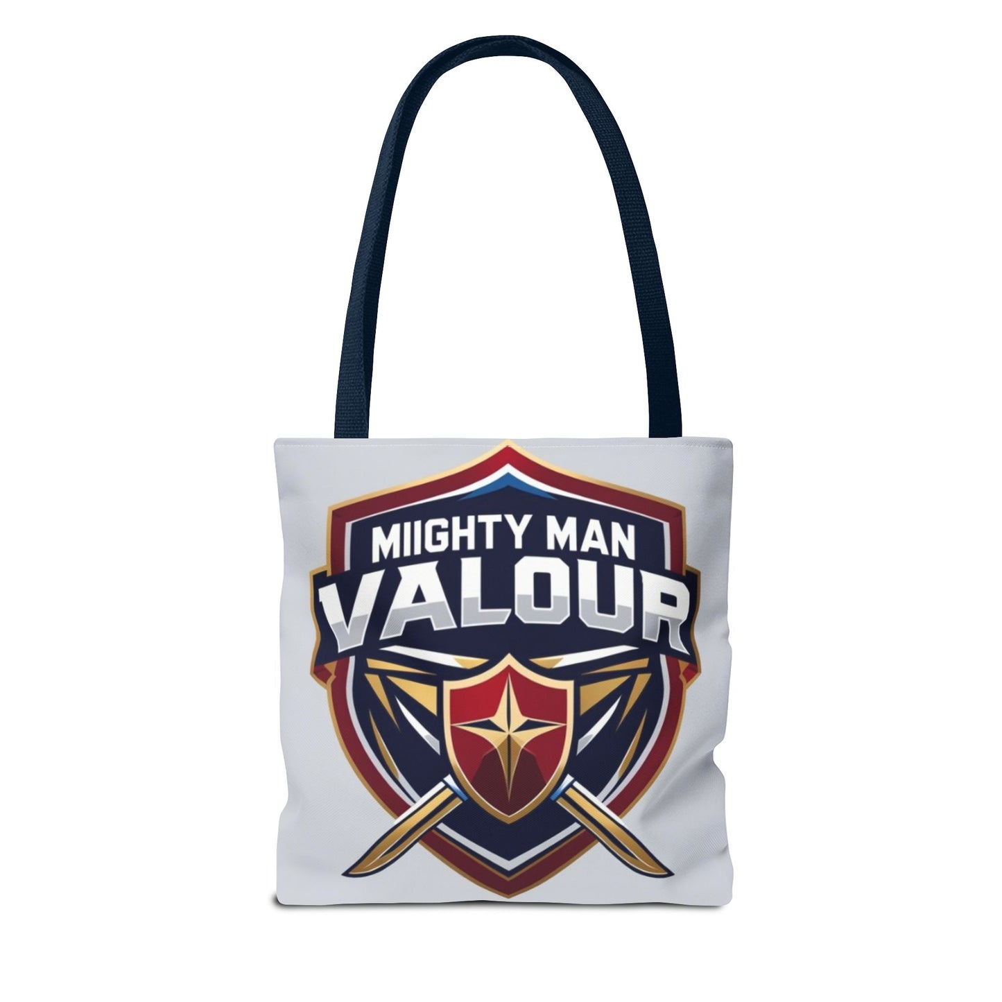 Mighty Man Valor Tote Bag - Versatile Carryall for Heroes, Gift for Gamers, Motivational Shopping Bag, Everyday Eco-Friendly Tote