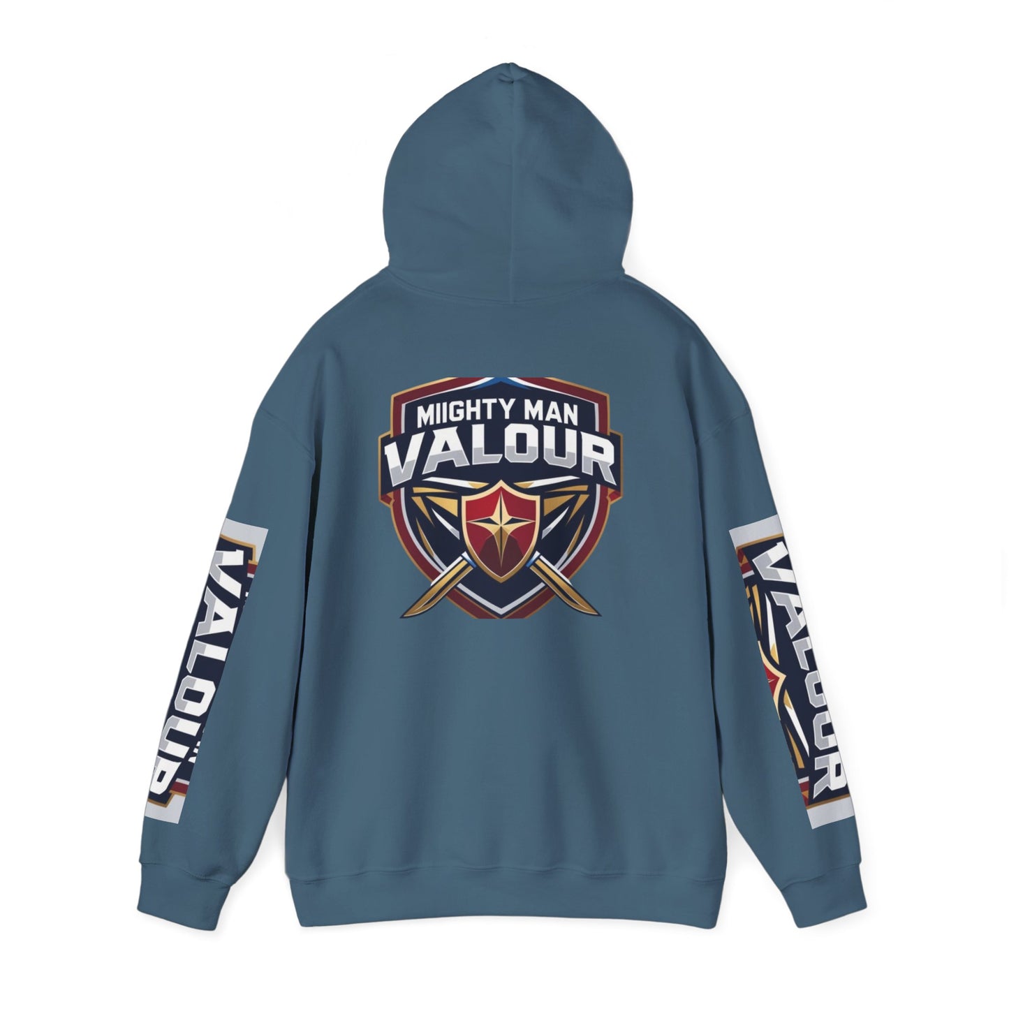 Valour Warrior Hoodie - Unisex Heavy Blend Sweatshirt, Gift for Gamers, Cozy Everyday Wear, Motivational Apparel, Sports Merch