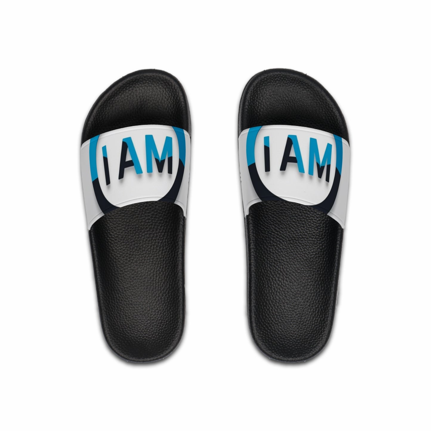 Stylish Men’s Slide Sandals with Motivational Design, Summer Footwear, Beach Slides, Casual Indoor Slippers, Athletic Sandals
