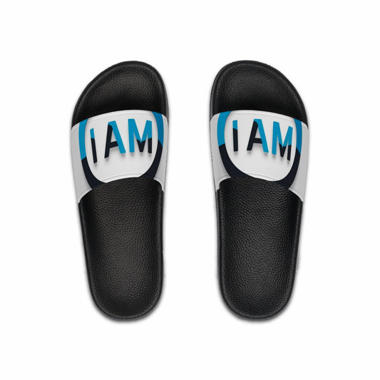 Stylish Men’s Slide Sandals with Motivational Design, Summer Footwear, Beach Slides, Casual Indoor Slippers, Athletic Sandals