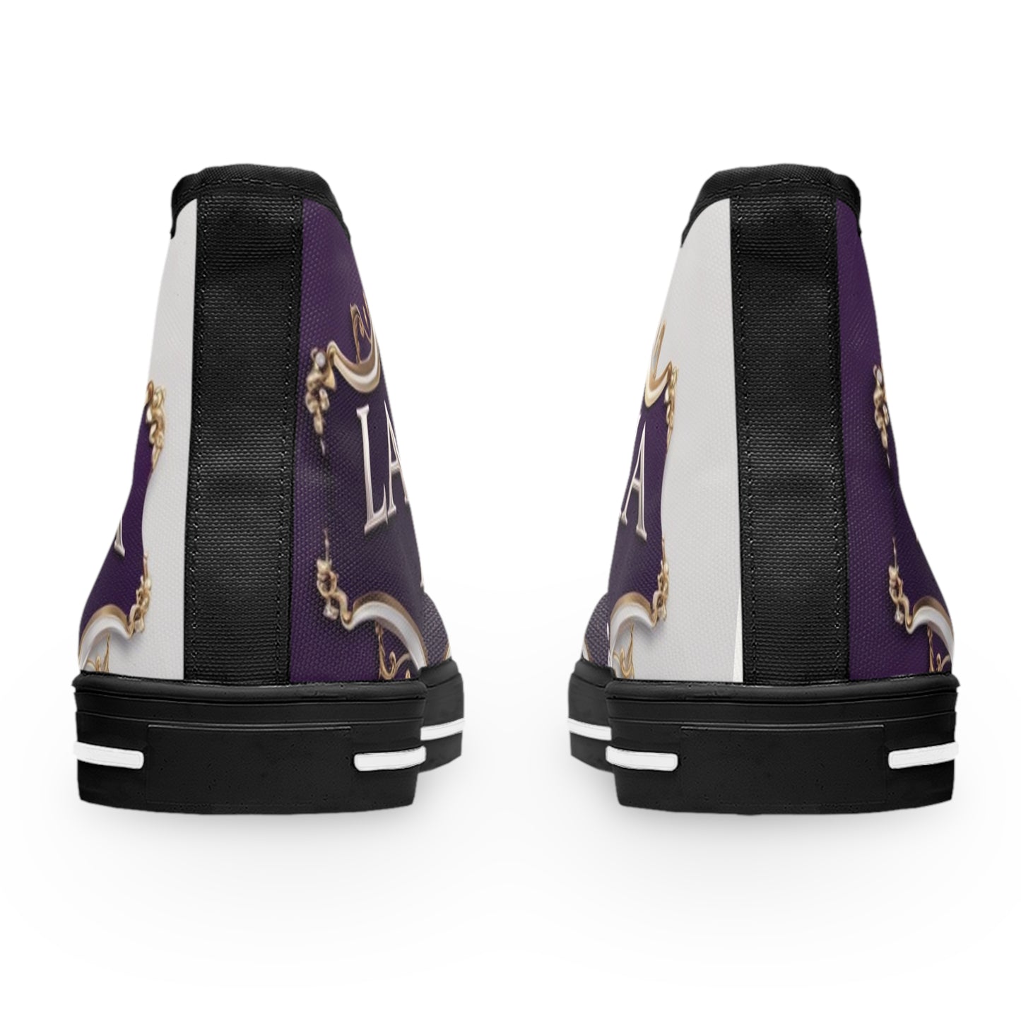 Royalty-Themed Women's High Top Sneakers - Stylish, Trendy, Unique Footwear for Everyday Wear, Parties, Gifts, and Celebrations
