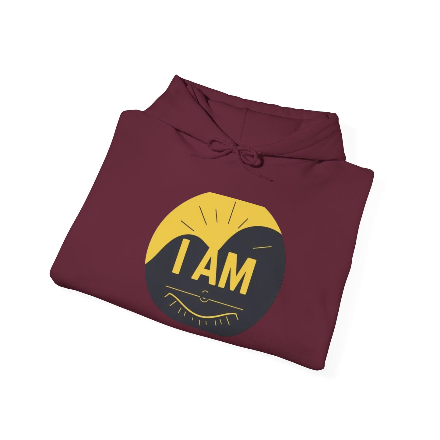 Inspirational Hooded Sweatshirt – I AM, Motivational Apparel, Unisex Hoodie for Comfort, Gift for Encouragement, Positive Vibes