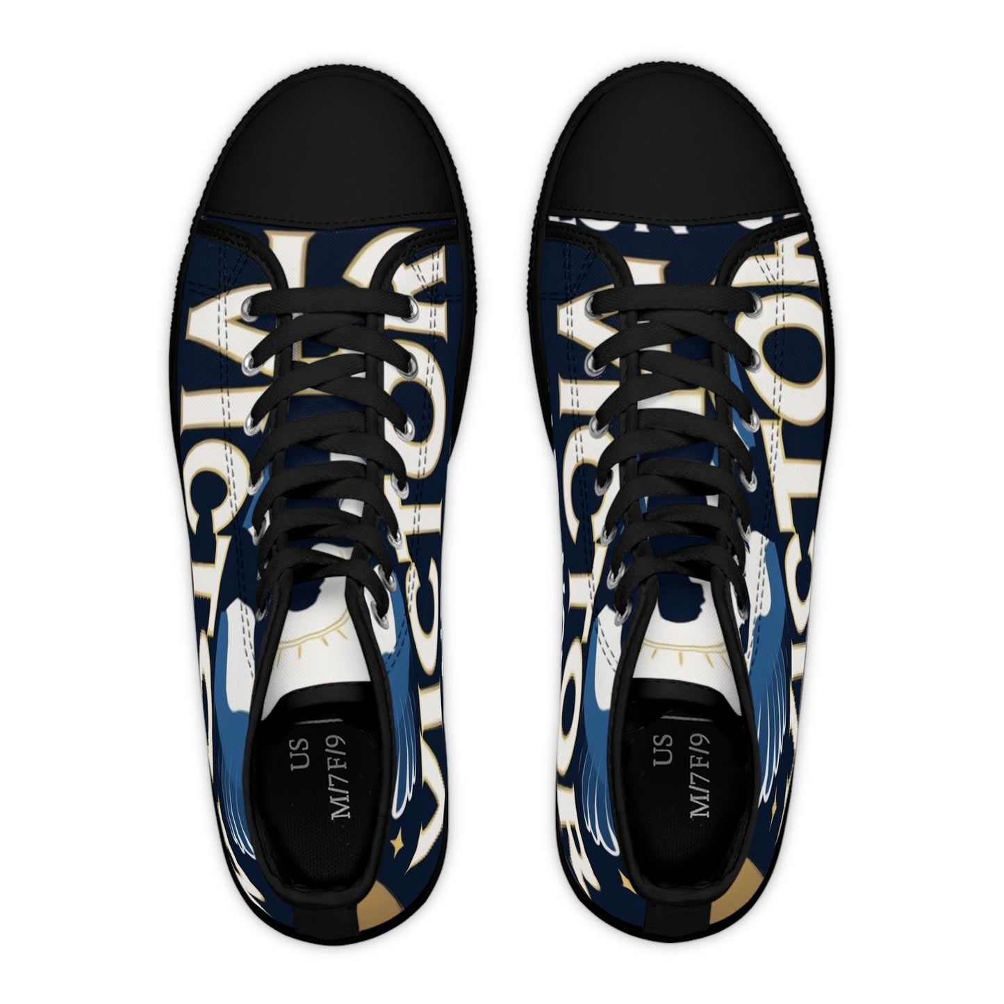 Women's High Top Sneakers - Victory Design, Stylish Athletic Footwear, Trendy Casual Shoes, Gift for Her, Fashionable Sneakers