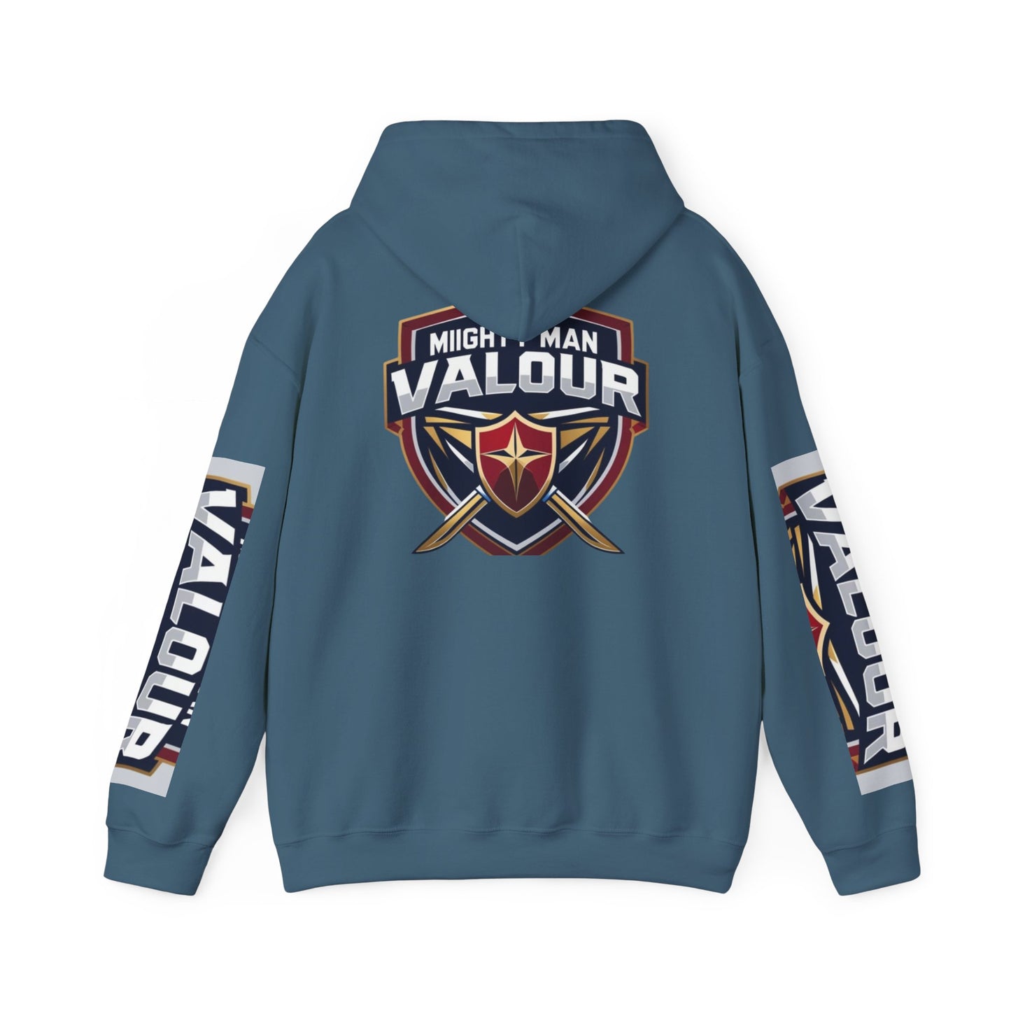 Valour Warrior Hoodie - Unisex Heavy Blend Sweatshirt, Gift for Gamers, Cozy Everyday Wear, Motivational Apparel, Sports Merch
