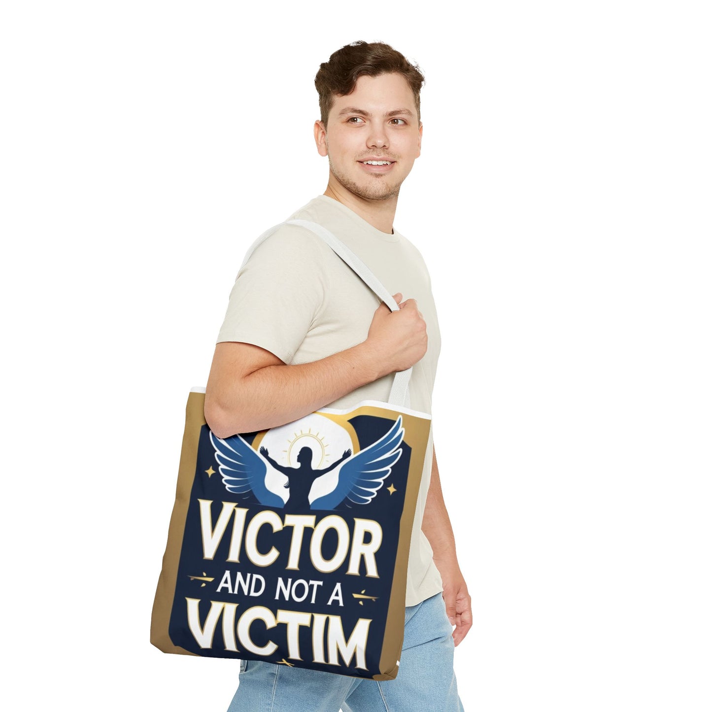 Empowering Tote Bag - "Victor Not a Victim" - Inspirational Gift for Strength and Resilience, Eco-Friendly Carryall, Motivational [...]