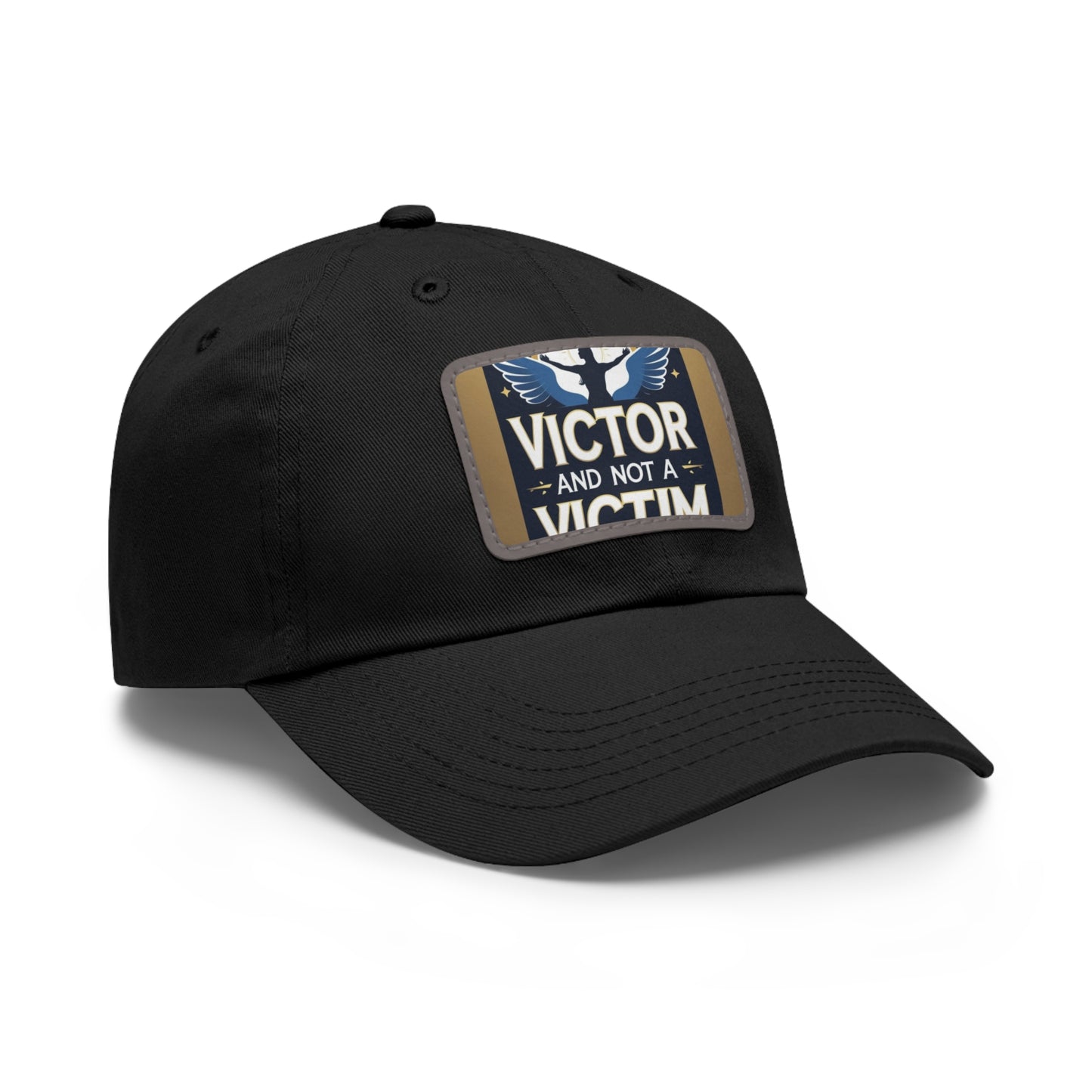 Dad Hat with Leather Patch - "Victor and Not a Victim" - Stylish Cap for Men, Gift for Dad, Father's Day, Casual Wear, Motivational [...]