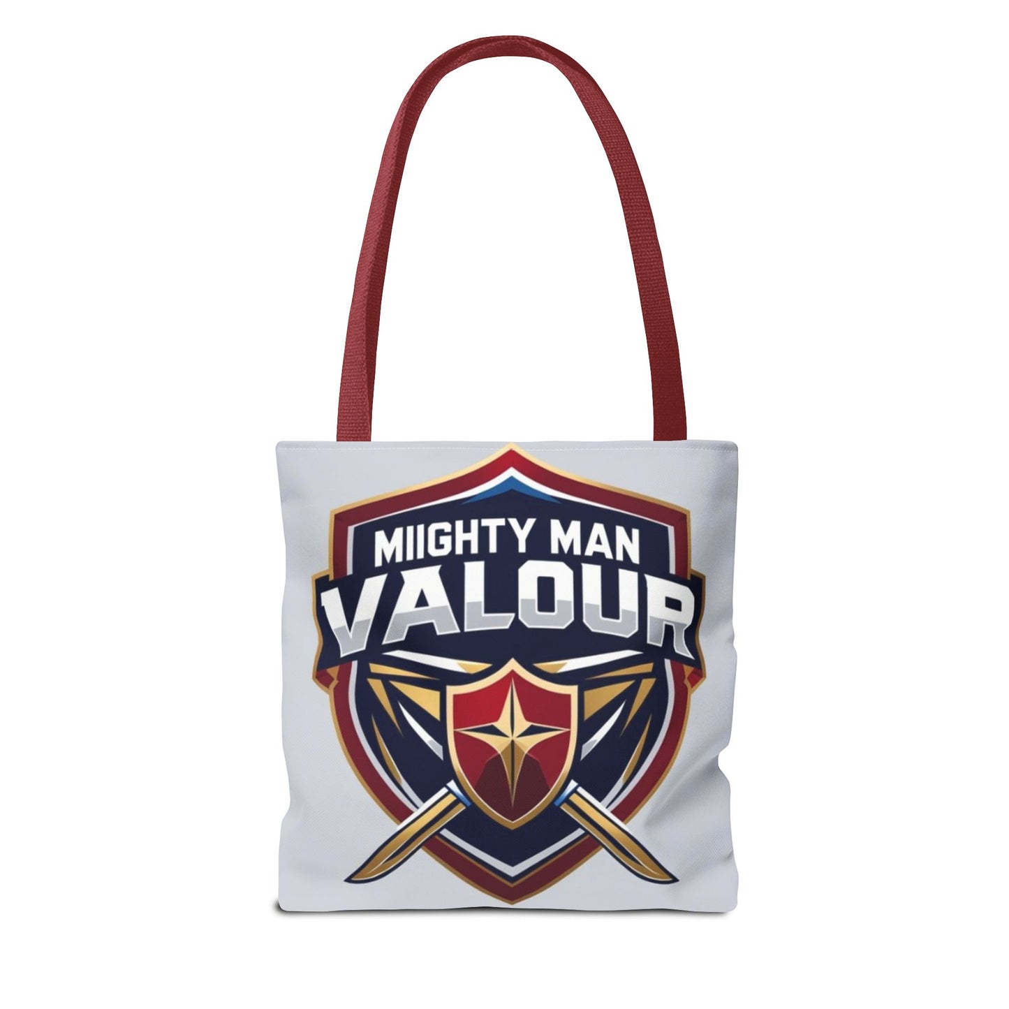 Mighty Man Valor Tote Bag - Versatile Carryall for Heroes, Gift for Gamers, Motivational Shopping Bag, Everyday Eco-Friendly Tote