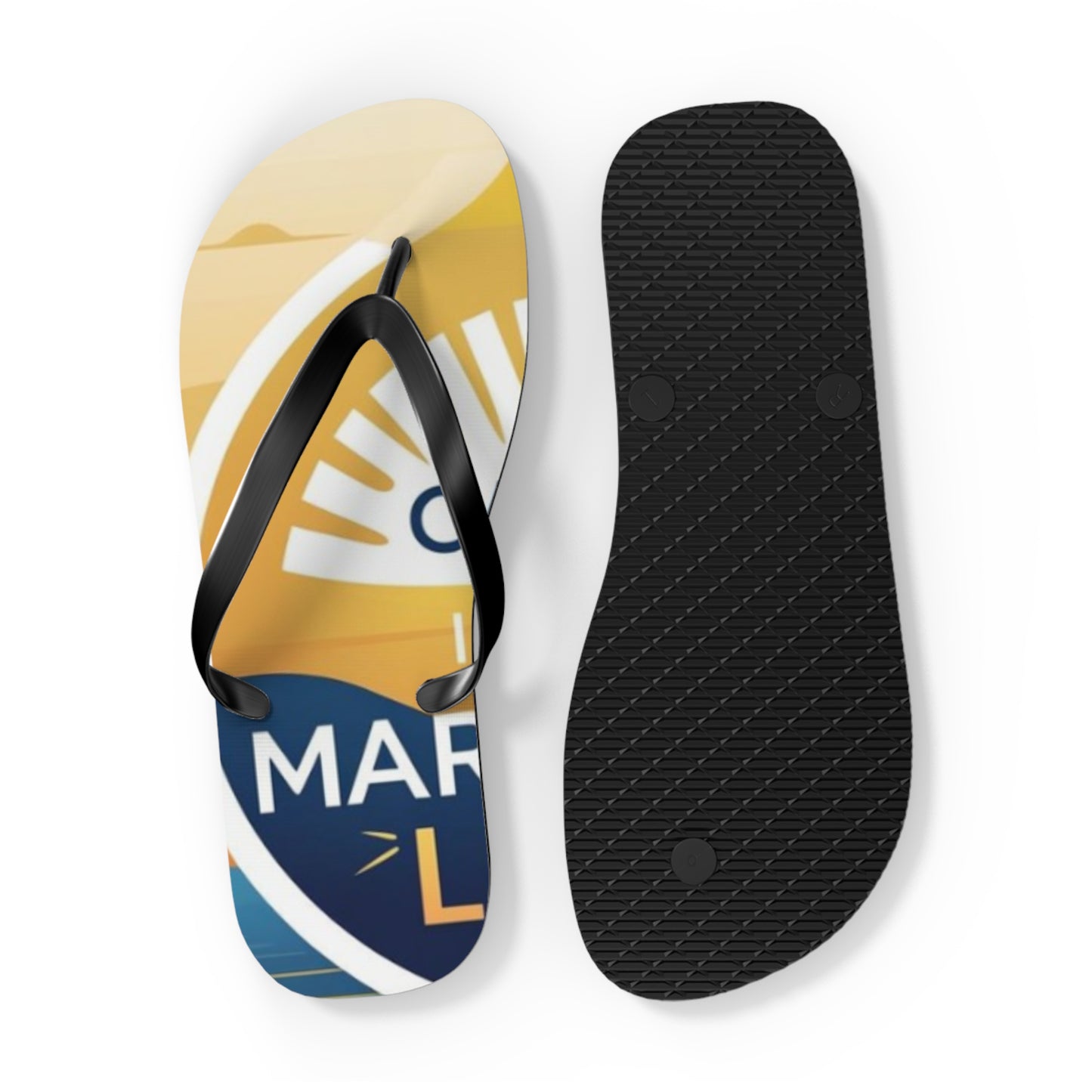 Sunny Day Flip Flops, Summer Footwear, Beach Essentials, Vacation Sandals, Custom Summer Gift, Pool Party Accessory