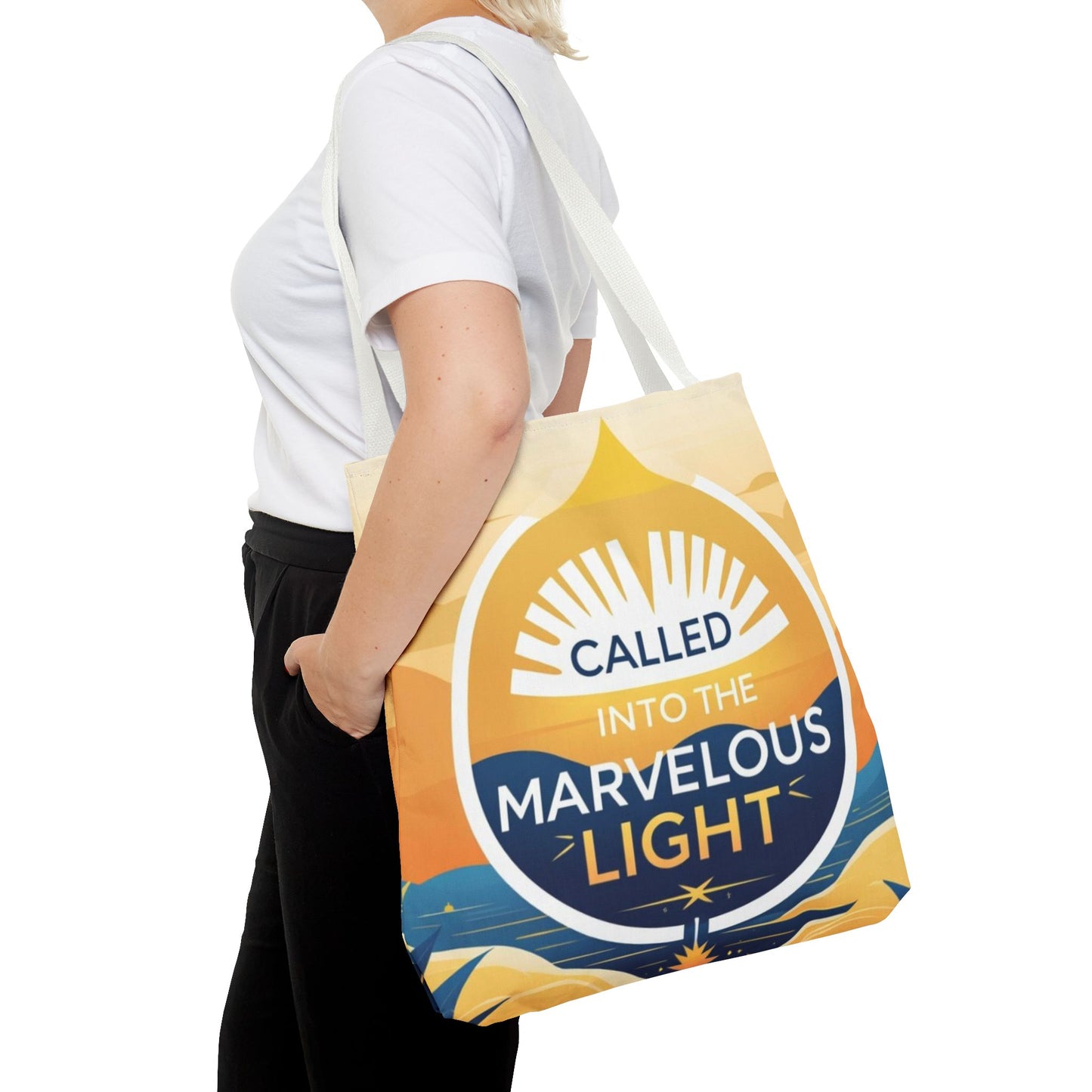 Marvelous Light Tote Bag - Inspirational Gift for Women, Eco-Friendly Shopping Bag, Boho Style, Spiritual Decor