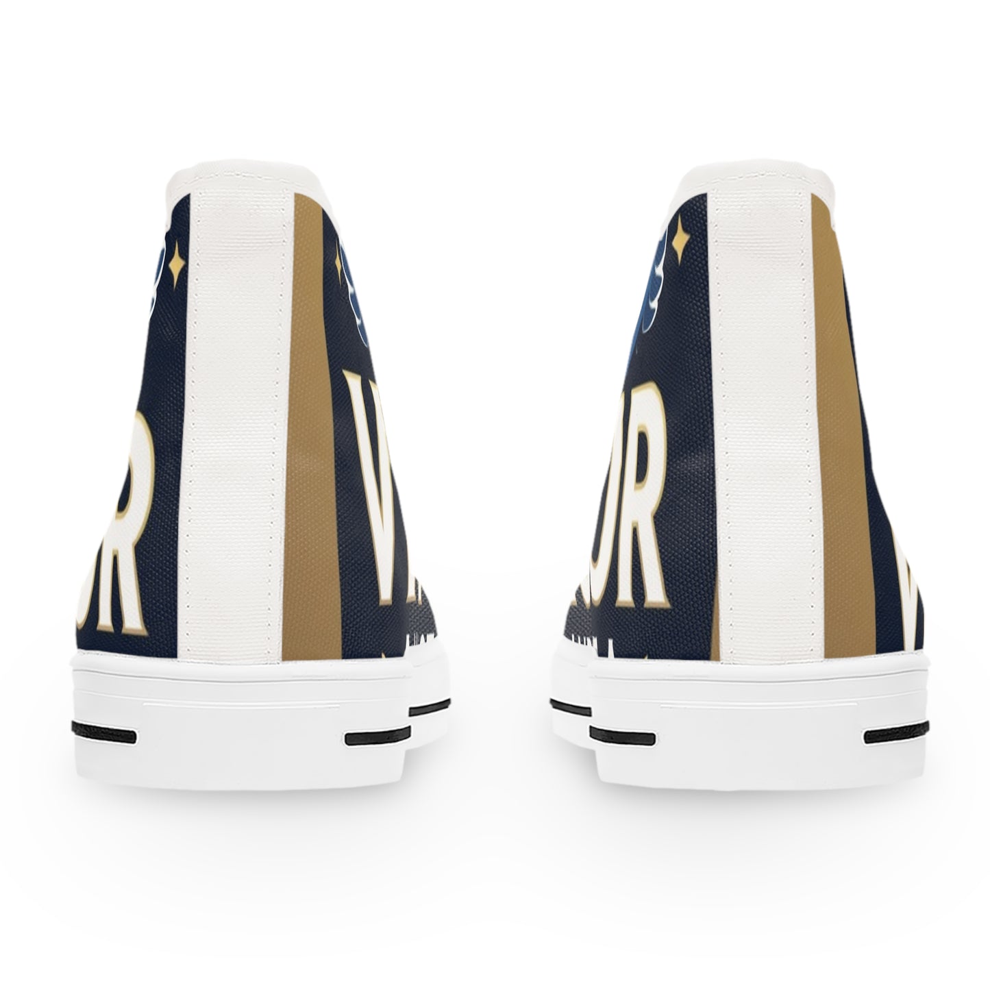 Women's High Top Sneakers - Victory Design, Stylish Athletic Footwear, Trendy Casual Shoes, Gift for Her, Fashionable Sneakers