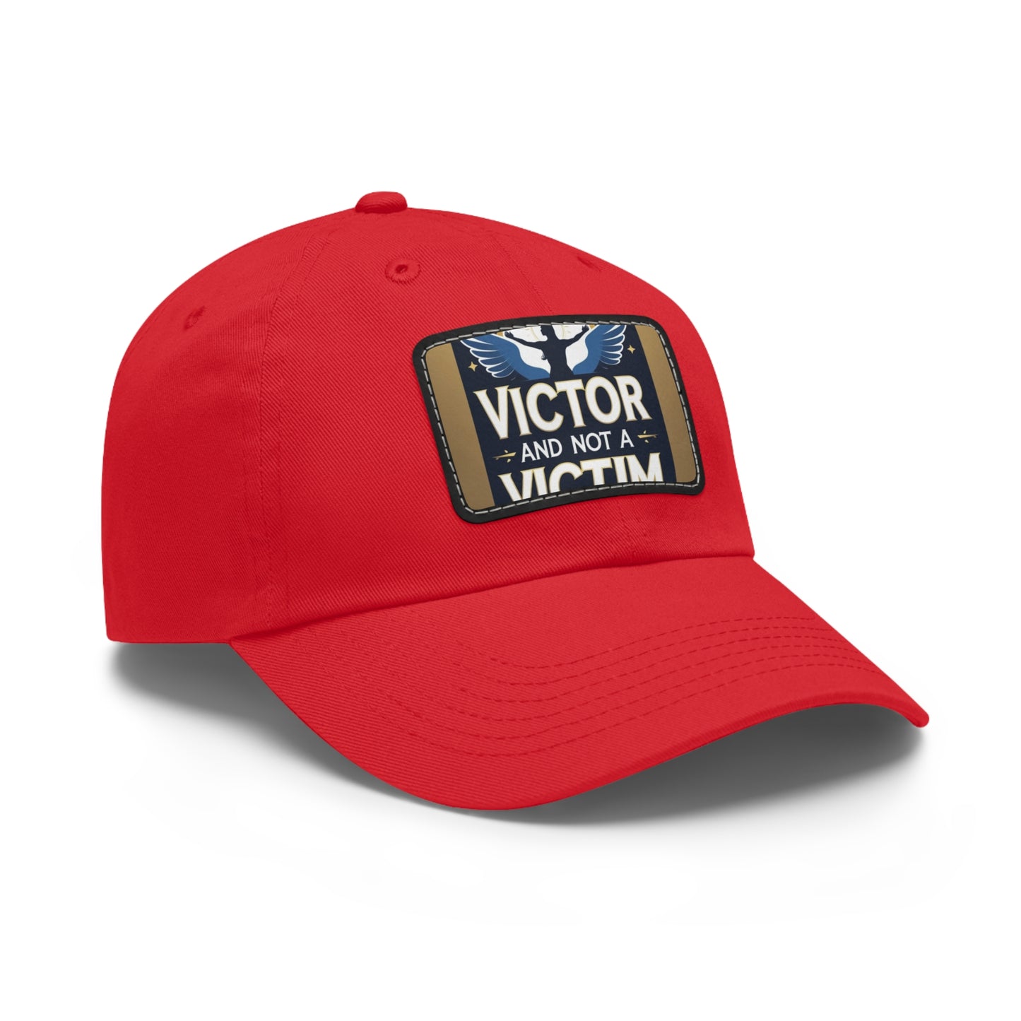 Dad Hat with Leather Patch - "Victor and Not a Victim" - Stylish Cap for Men, Gift for Dad, Father's Day, Casual Wear, Motivational [...]