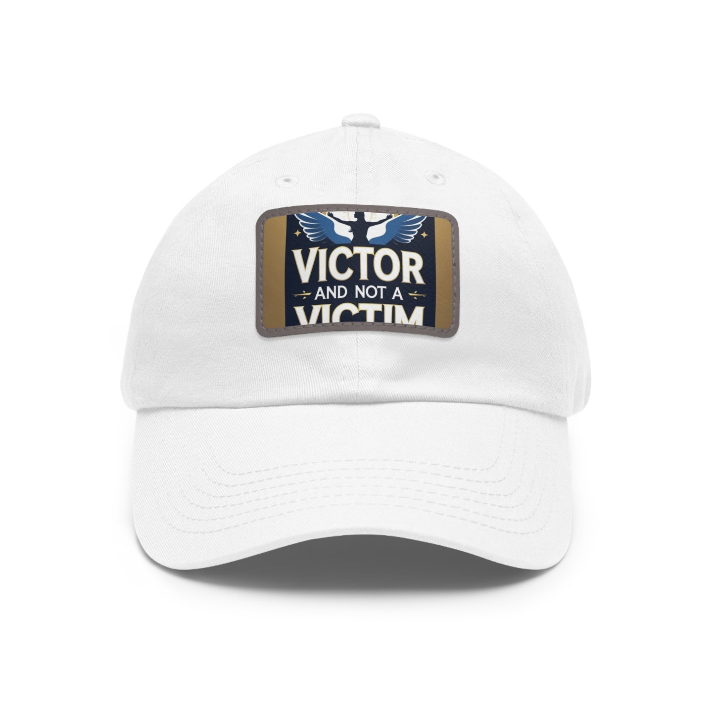 Dad Hat with Leather Patch - "Victor and Not a Victim" - Stylish Cap for Men, Gift for Dad, Father's Day, Casual Wear, Motivational [...]
