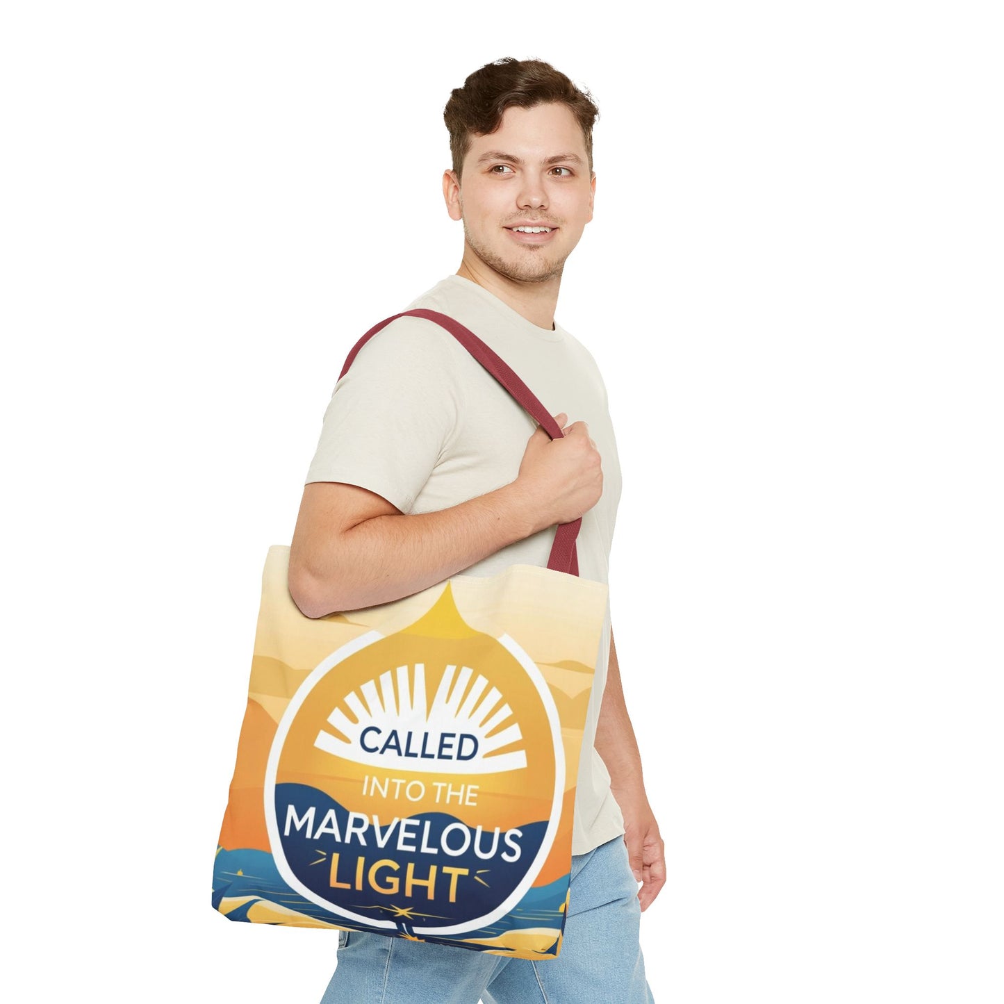 Marvelous Light Tote Bag - Inspirational Gift for Women, Eco-Friendly Shopping Bag, Boho Style, Spiritual Decor