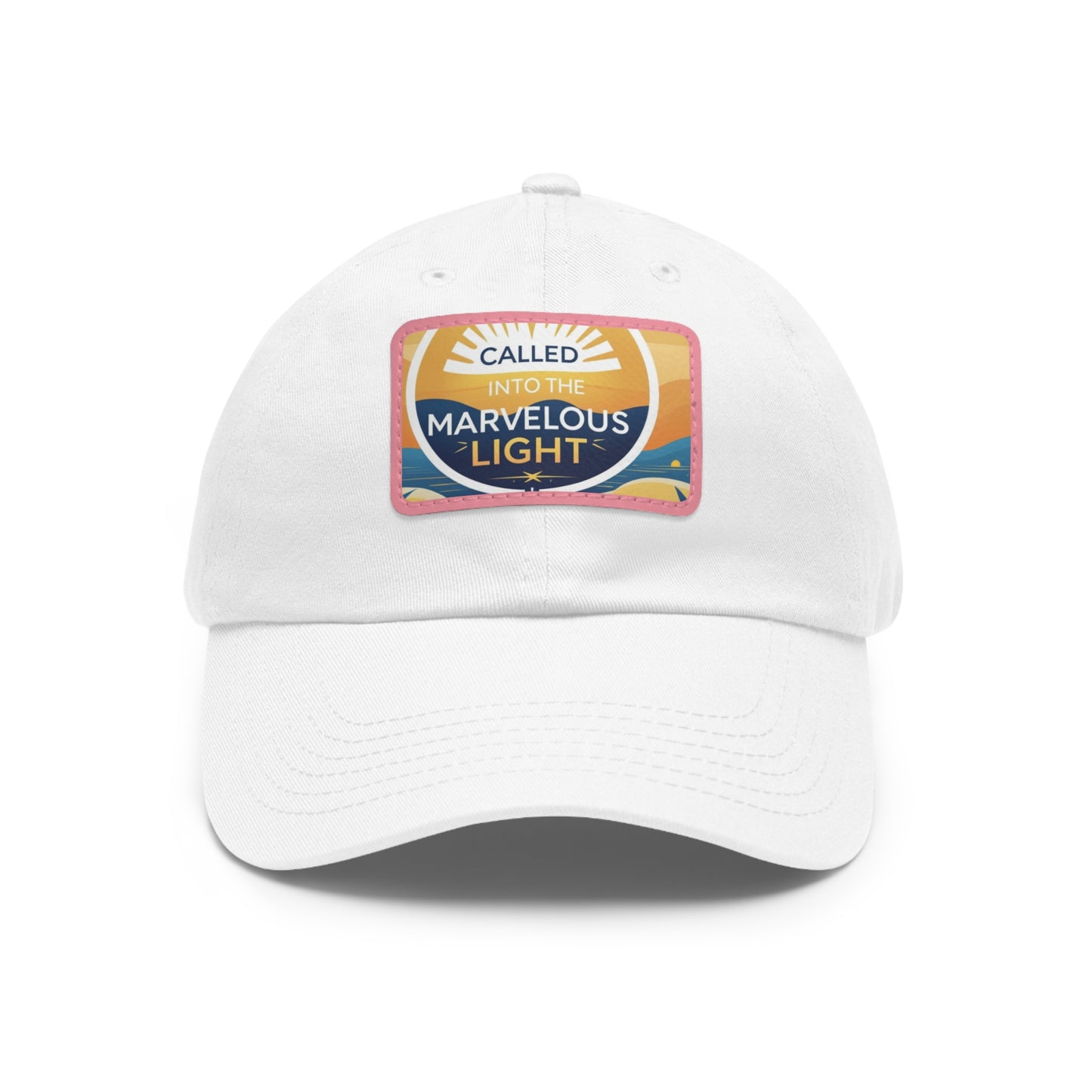 Light-Inspired Dad Hat with Leather Patch, Casual Cap, Inspirational Gift, Outdoor Accessories, Vintage Style, Everyday Wear